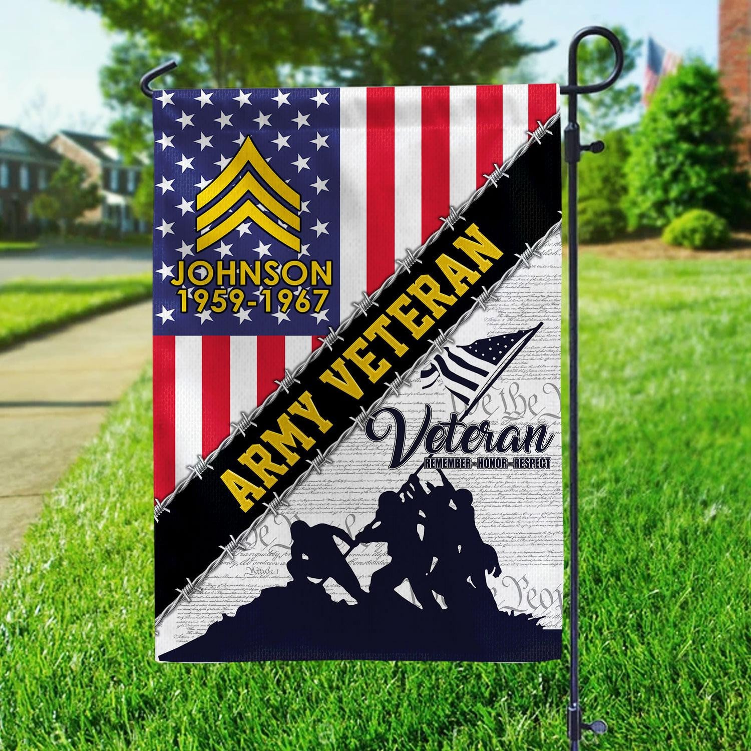 Premium Custom US Army Flag, Gift For Army Veteran, American Flag, Patriotic Flag, Garden Flag, House Flag, Best Gifts On Father's Day, Independence Day, Veterans Day.