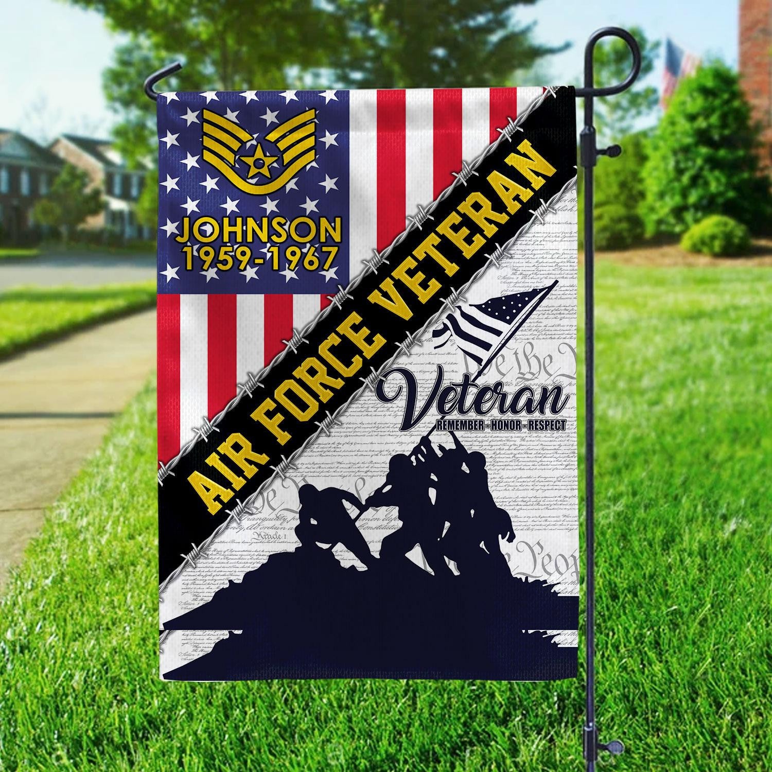 Premium Custom USAF Flag, Gift For Air Force Veteran, American Flag, Patriotic Flag, Garden Flag, House Flag, Best Gifts On Father's Day, Independence Day, Veterans Day.