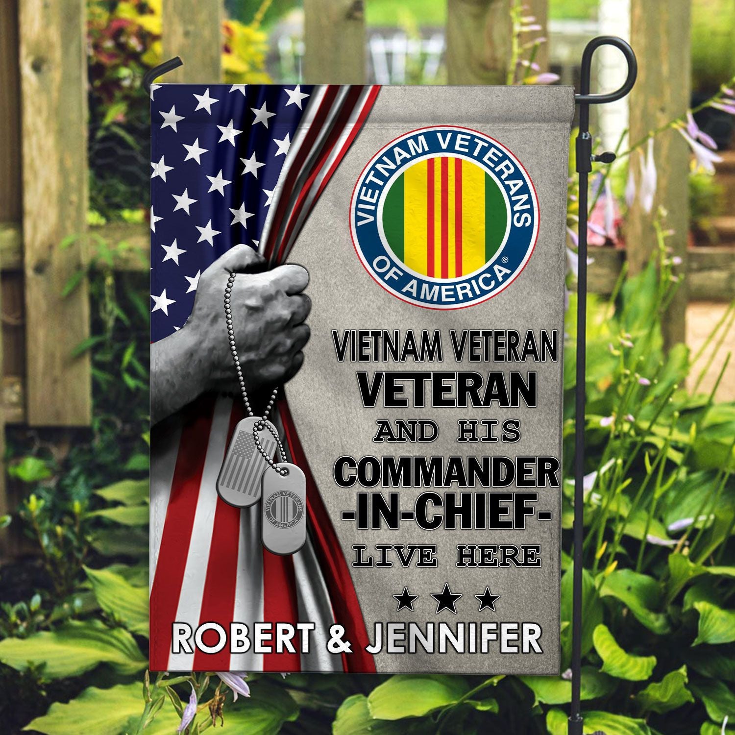 Vietnam Veteran Flag, Custom Name, Gift For Vietnam Veteran, American Flag, Patriotic Flag, Garden Flag, House Flag, Best Gifts On Father's Day, Independence Day, Veterans Day.