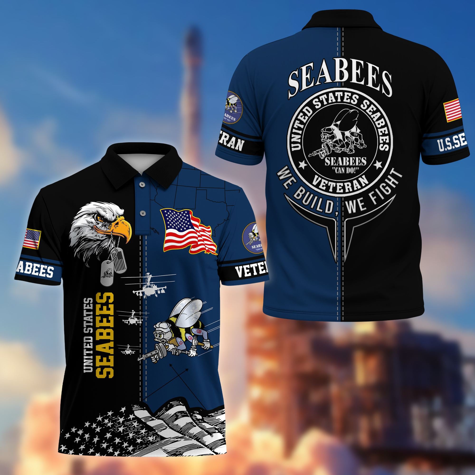 Premium US Veterans Polo Shirt, Gifts For US Veterans, Gifts On Father's Day, Armed Forces Day, Independence Day, Veterans Day.