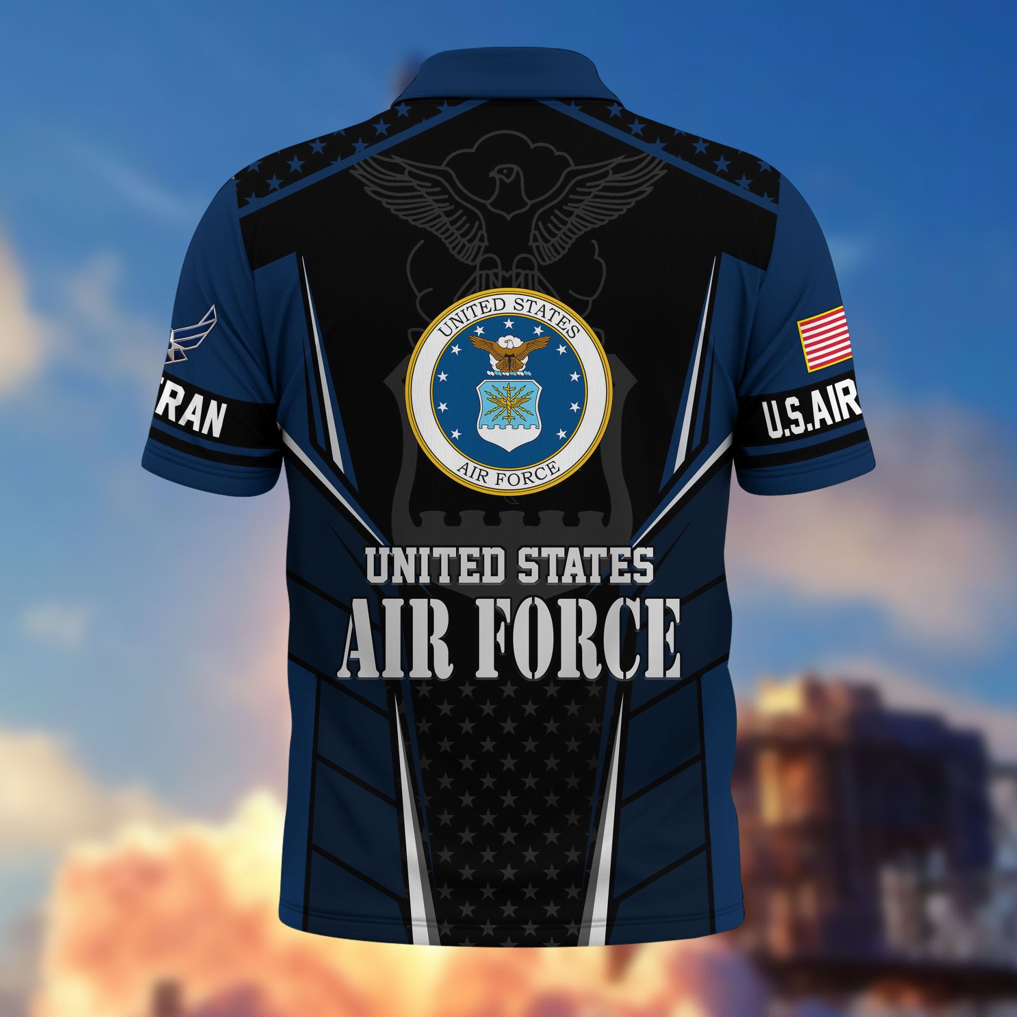 Premium US Veterans Polo Shirt, Gifts For US Veterans, Best Gifts On Father's Day, Armed Forces Day, Independence Day, Veterans Day.
