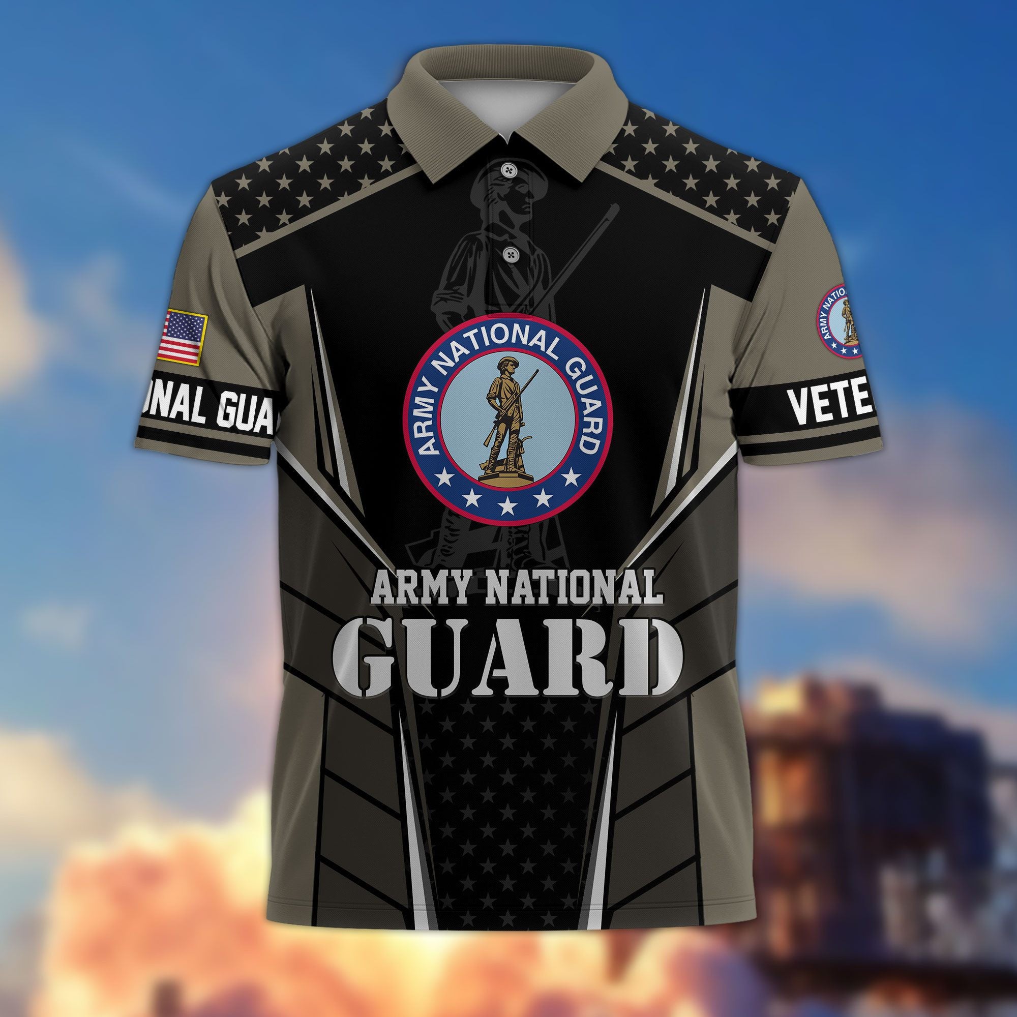 Premium US Veterans Polo Shirt, Gifts For US Veterans, Best Gifts On Father's Day, Armed Forces Day, Independence Day, Veterans Day.