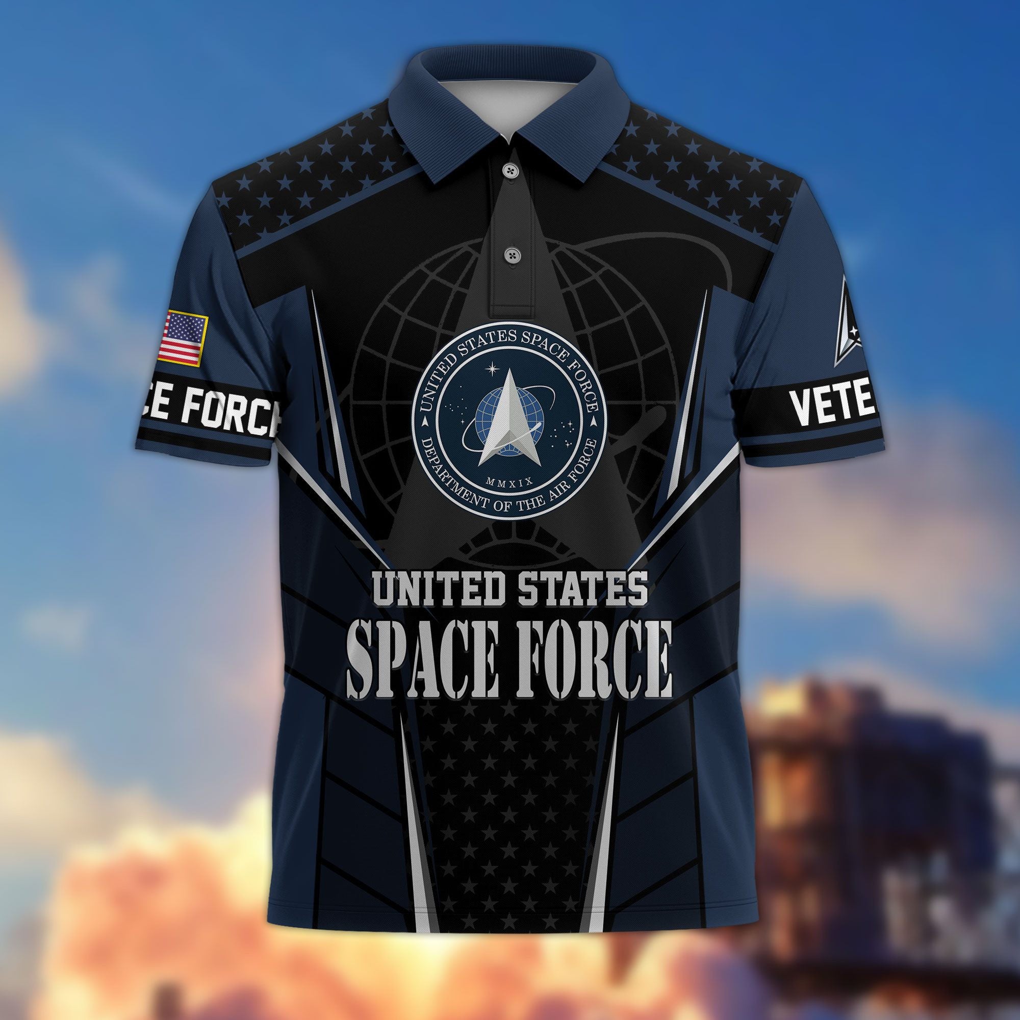 Premium US Veterans Polo Shirt, Gifts For US Veterans, Best Gifts On Father's Day, Armed Forces Day, Independence Day, Veterans Day.