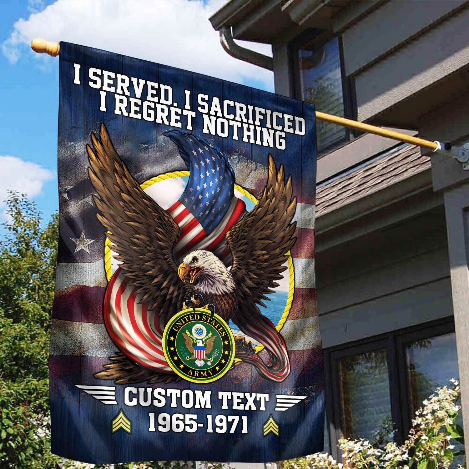 Premium Custom US Army Flag, Gift For Army Veteran, American Flag, Patriotic Flag, Garden Flag, House Flag
