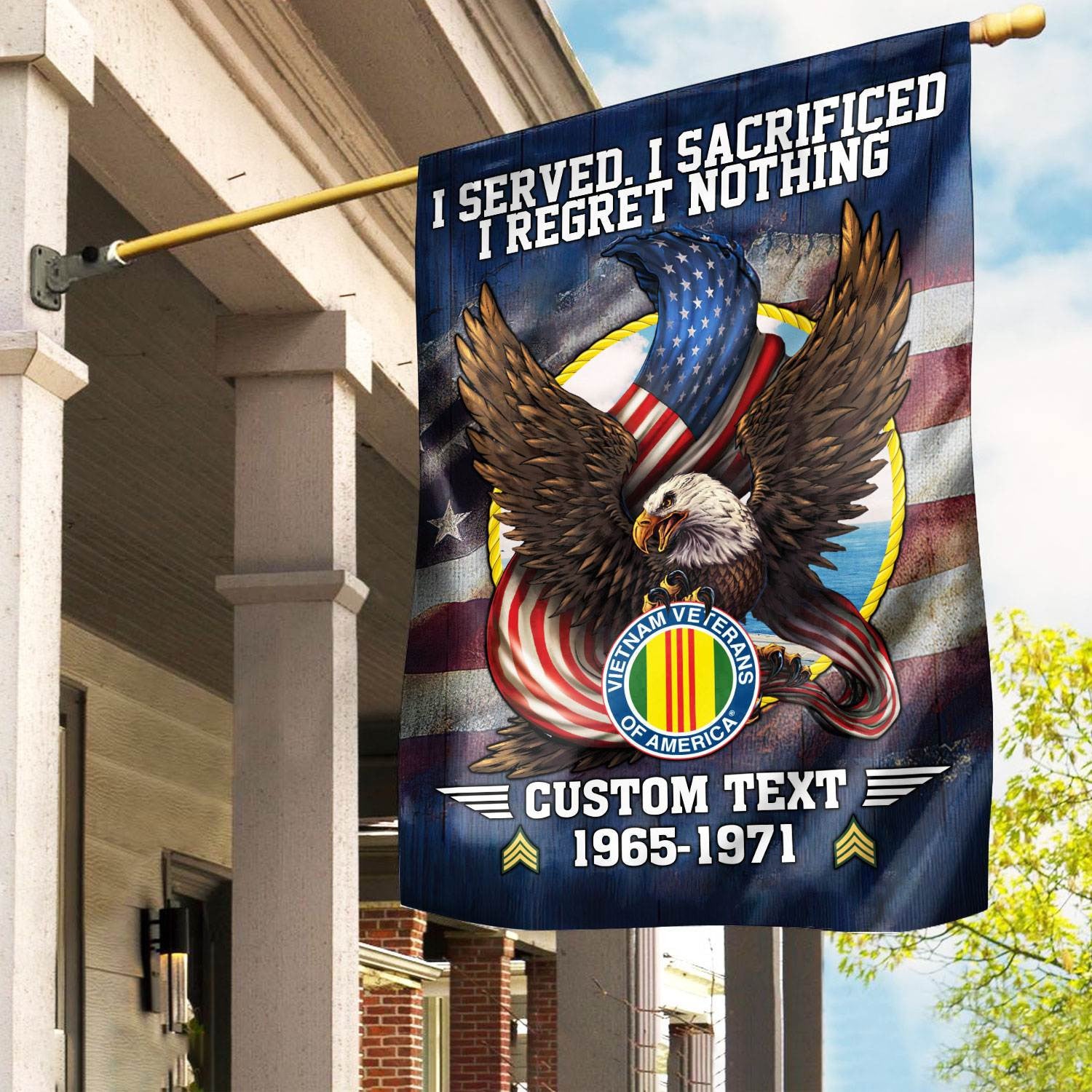 Premium Custom Vietnam Veteran Flag, Gift For Vietnam Veteran, American Flag, Patriotic Flag, Garden Flag, House Flag
