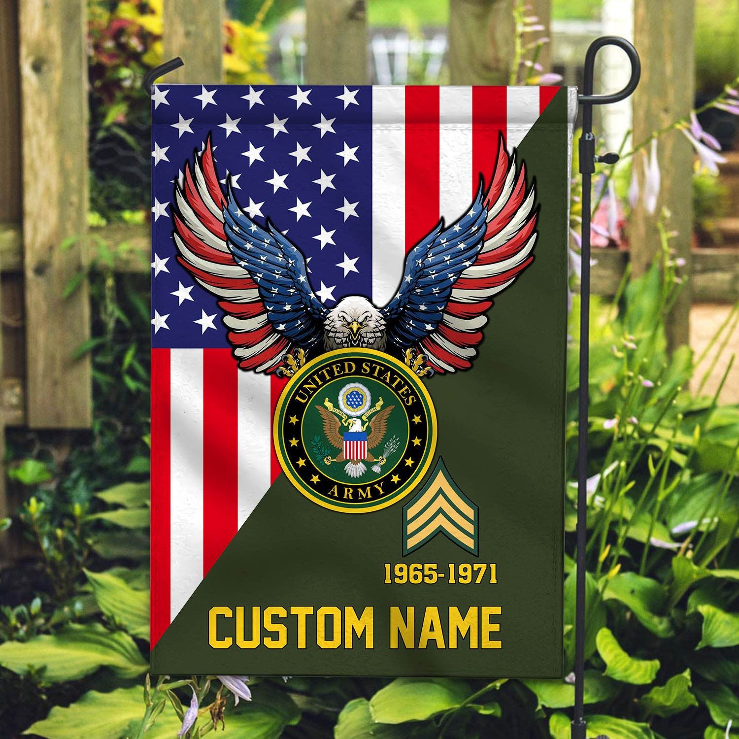 Premium Custom US Army Veteran Flag, Gift For Army Veteran, American Flag, Patriotic Flag, Garden Flag, House Flag, Gifts On Father's Day, Independence Day, Veterans Day.
