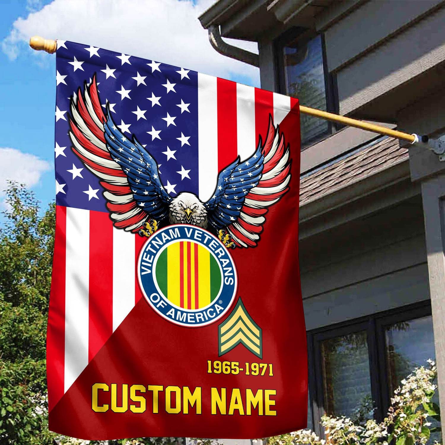 Premium Custom Vietnam Veteran Flag, Gift For Vietnam Veteran, American Flag, Patriotic Flag, Garden Flag, House Flag, Gifts On Father's Day, Independence Day, Veterans Day.