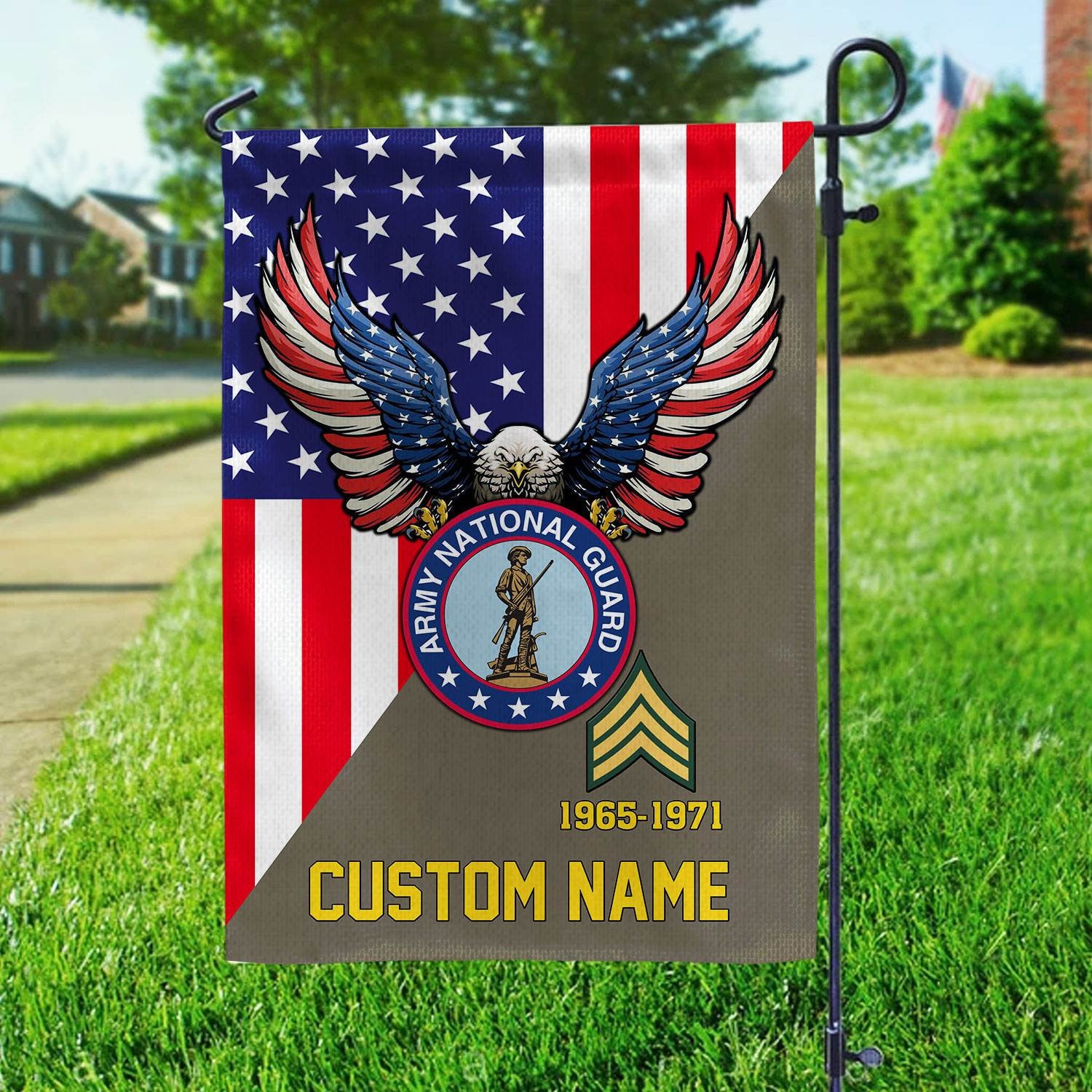 Premium Custom Army National Guard Veteran Flag, Gift For Army National Guard Veteran, American Flag, Patriotic Flag, Garden Flag, House Flag, Gifts On Father's Day, Independence Day, Veterans Day.