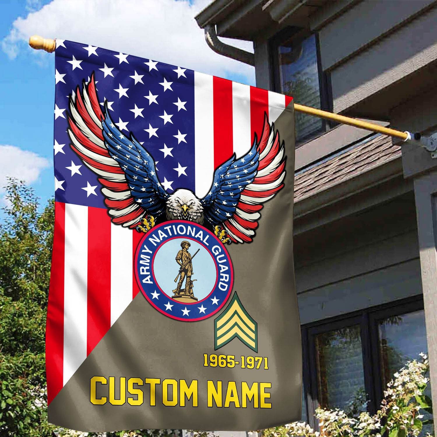 Premium Custom Army National Guard Veteran Flag, Gift For Army National Guard Veteran, American Flag, Patriotic Flag, Garden Flag, House Flag, Gifts On Father's Day, Independence Day, Veterans Day.