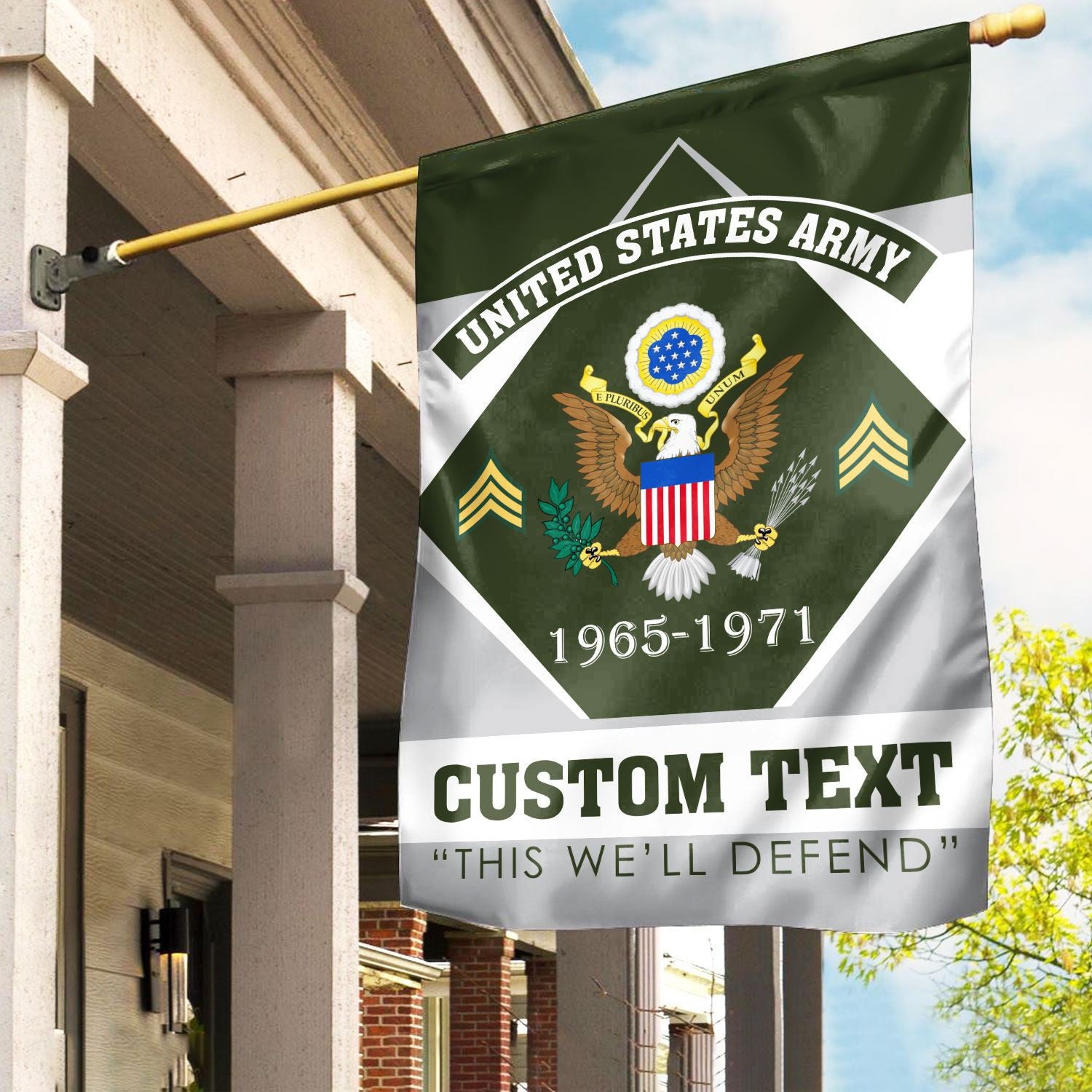 Premium Custom US Army Veteran Flag, Gift For Army Veteran, American Flag, Patriotic Flag, Garden Flag, House Flag, Gifts On Father's Day, Independence Day, Veterans Day.