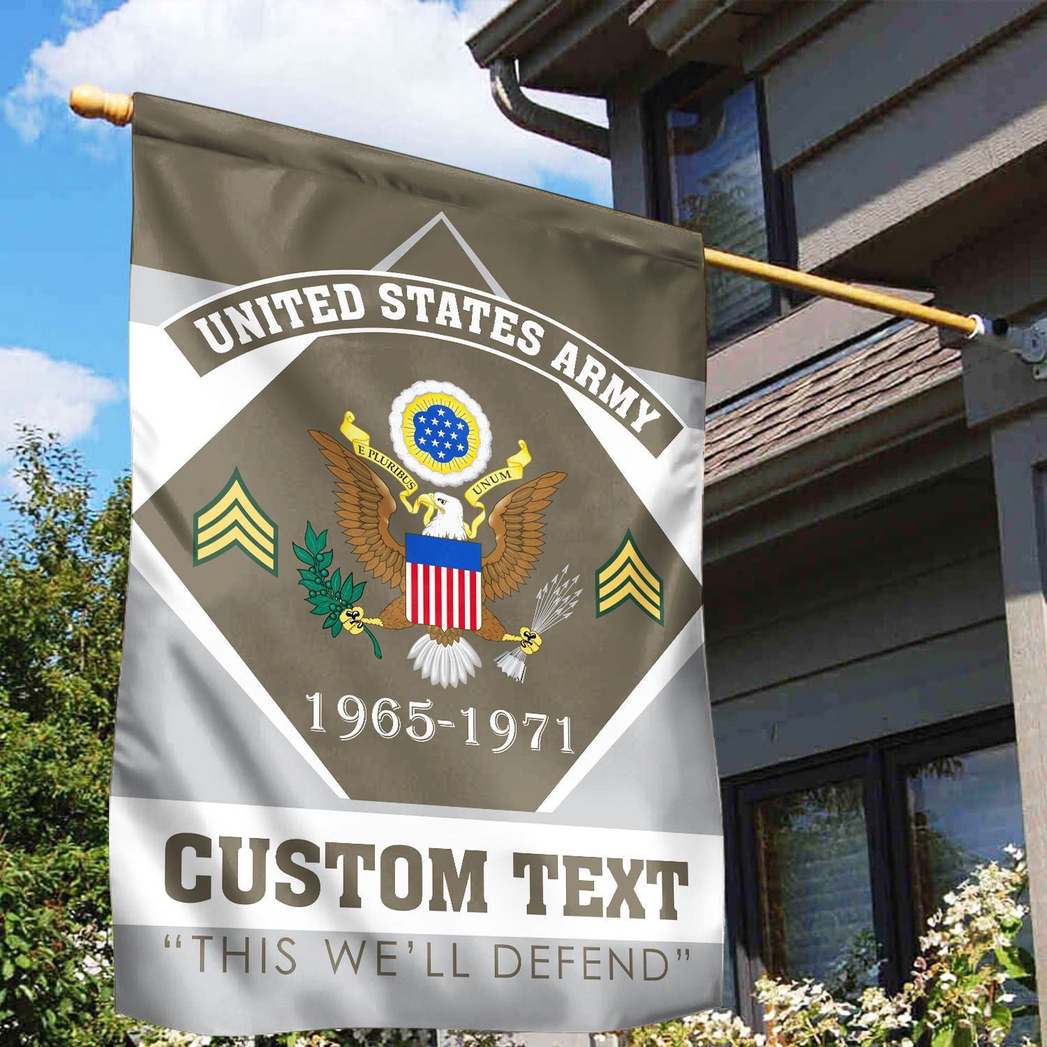 Premium Custom US Army Veteran Flag, Gift For Army Veteran, American Flag, Patriotic Flag, Garden Flag, House Flag, Gifts On Father's Day, Independence Day, Veterans Day.