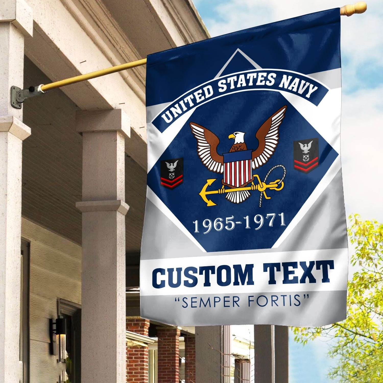 Premium Custom US Navy Veteran Flag, Gift For Navy Veteran, American Flag, Patriotic Flag, Garden Flag, House Flag, Gifts On Father's Day, Independence Day, Veterans Day.