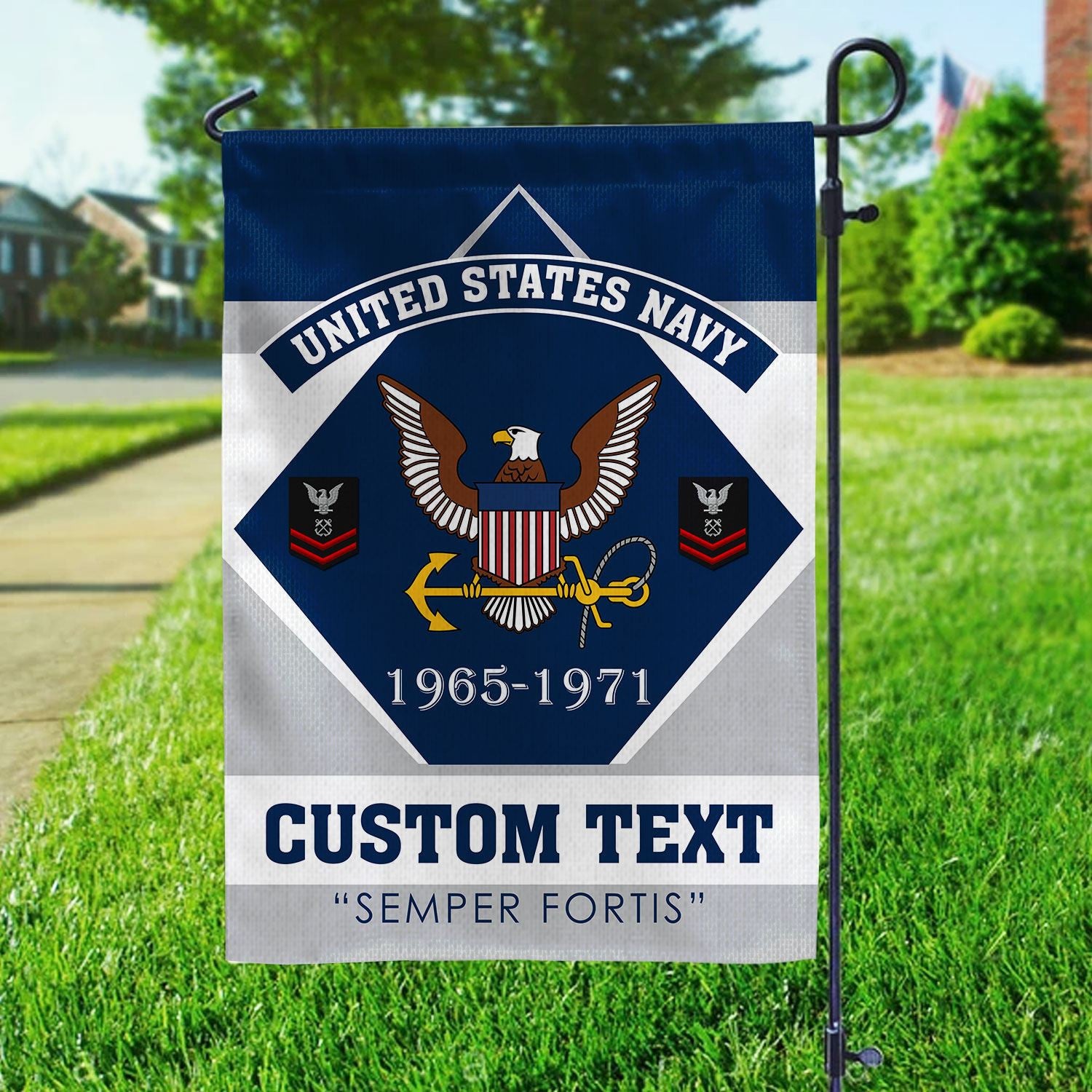 Premium Custom US Navy Veteran Flag, Gift For Navy Veteran, American Flag, Patriotic Flag, Garden Flag, House Flag, Gifts On Father's Day, Independence Day, Veterans Day.