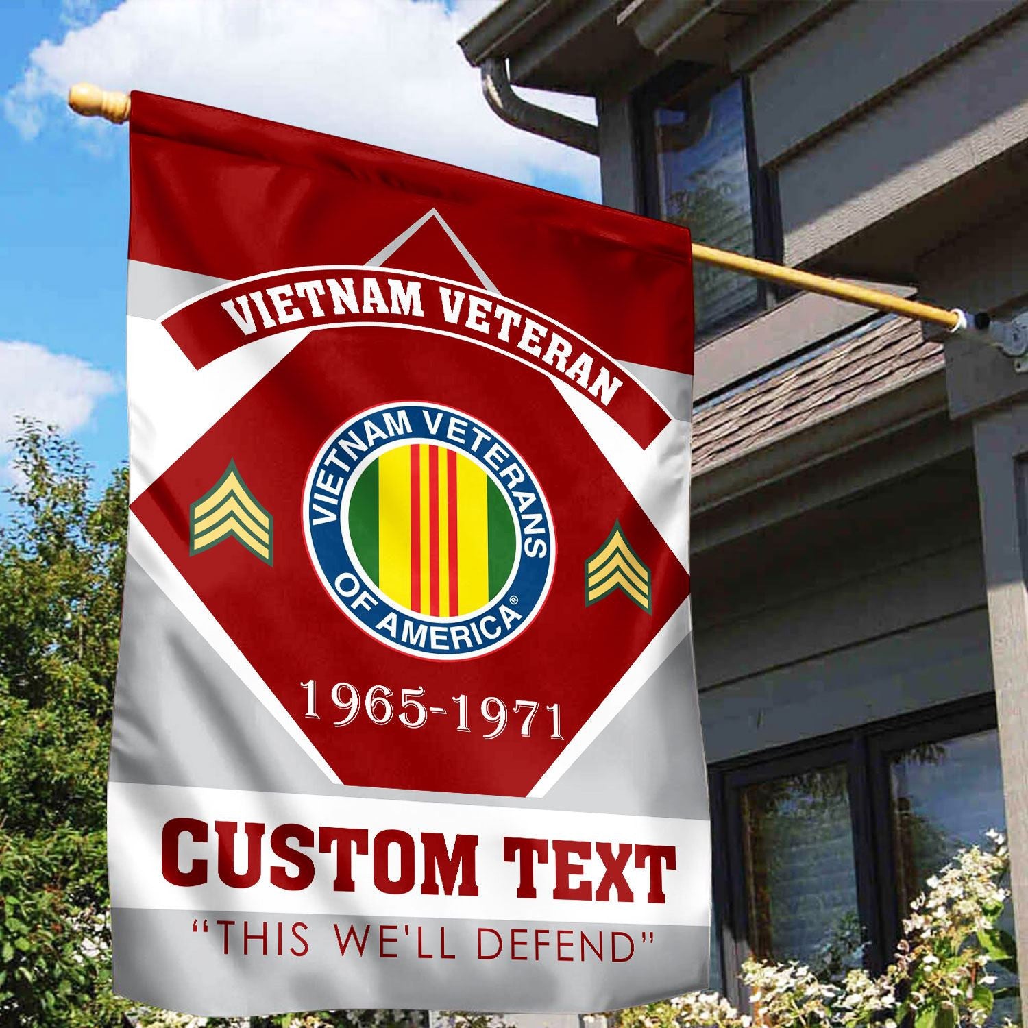 Premium Custom Vietnam Veteran Flag, Gift For Vietnam Veteran, American Flag, Patriotic Flag, Garden Flag, House Flag, Gifts On Father's Day, Independence Day, Veterans Day.