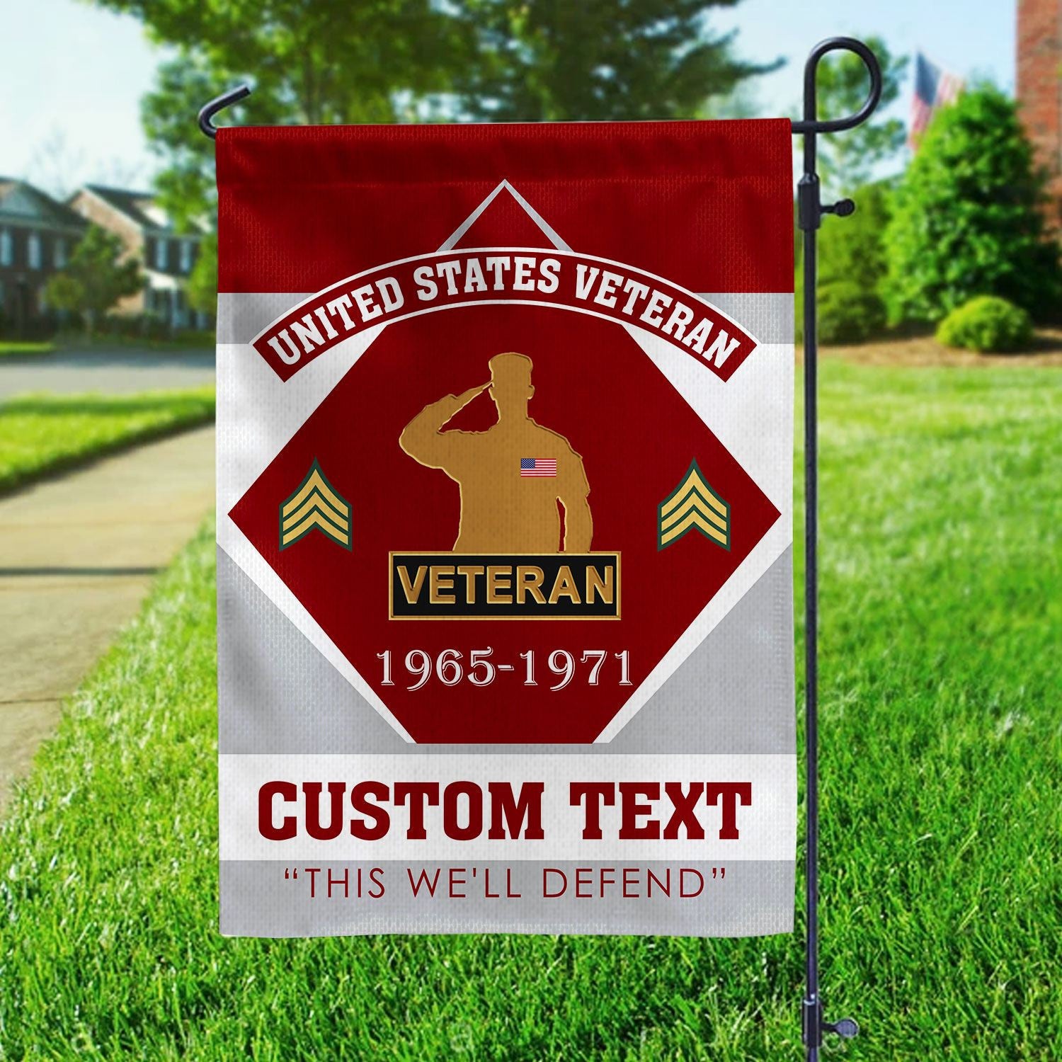 Premium Custom US Veteran Flag, Gift For US Veteran, American Flag, Patriotic Flag, Garden Flag, House Flag, Gifts On Father's Day, Independence Day, Veterans Day.