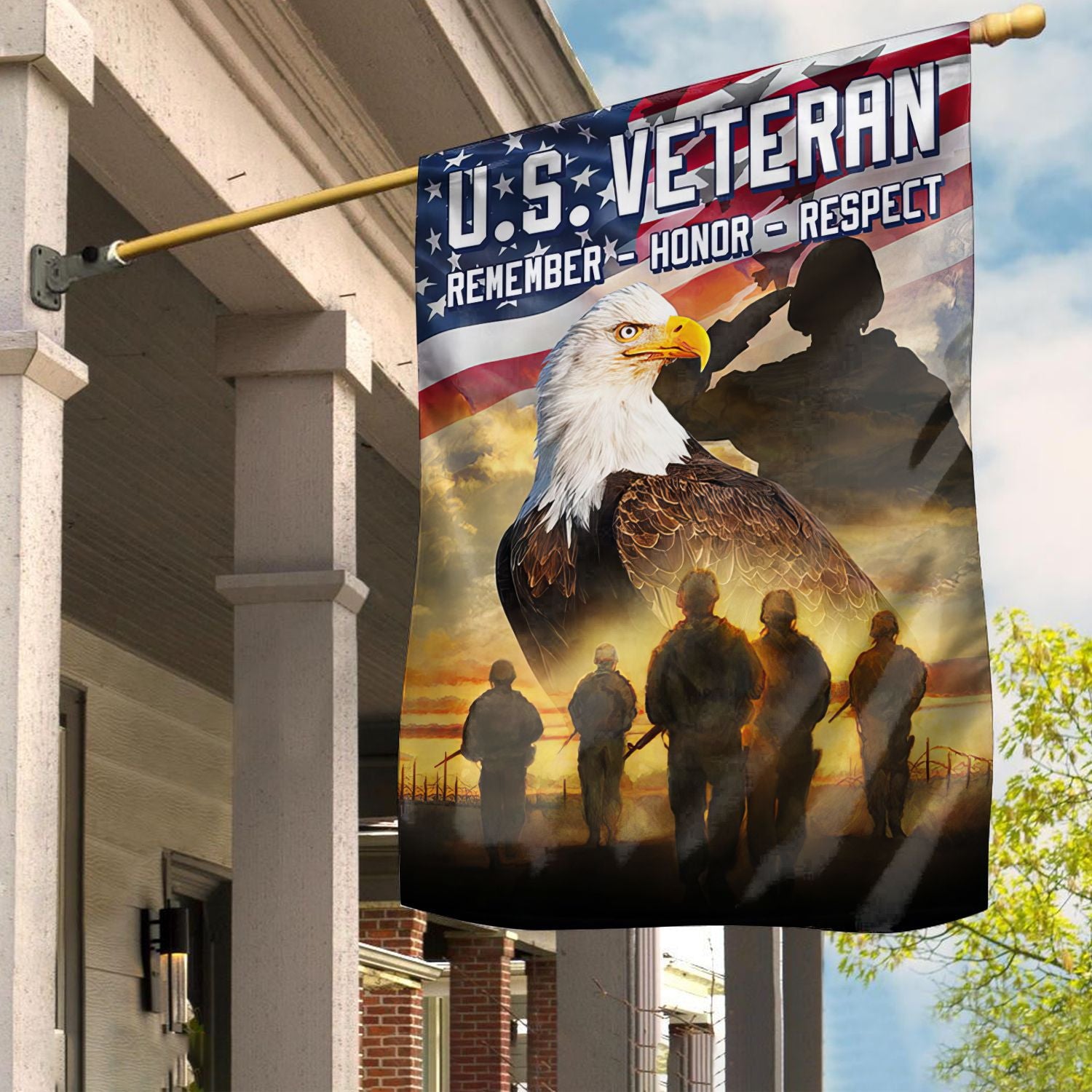 Unique US Veteran Flag, Gift For US Veteran, American Flag, Patriotic Flag, Garden Flag, House Flag