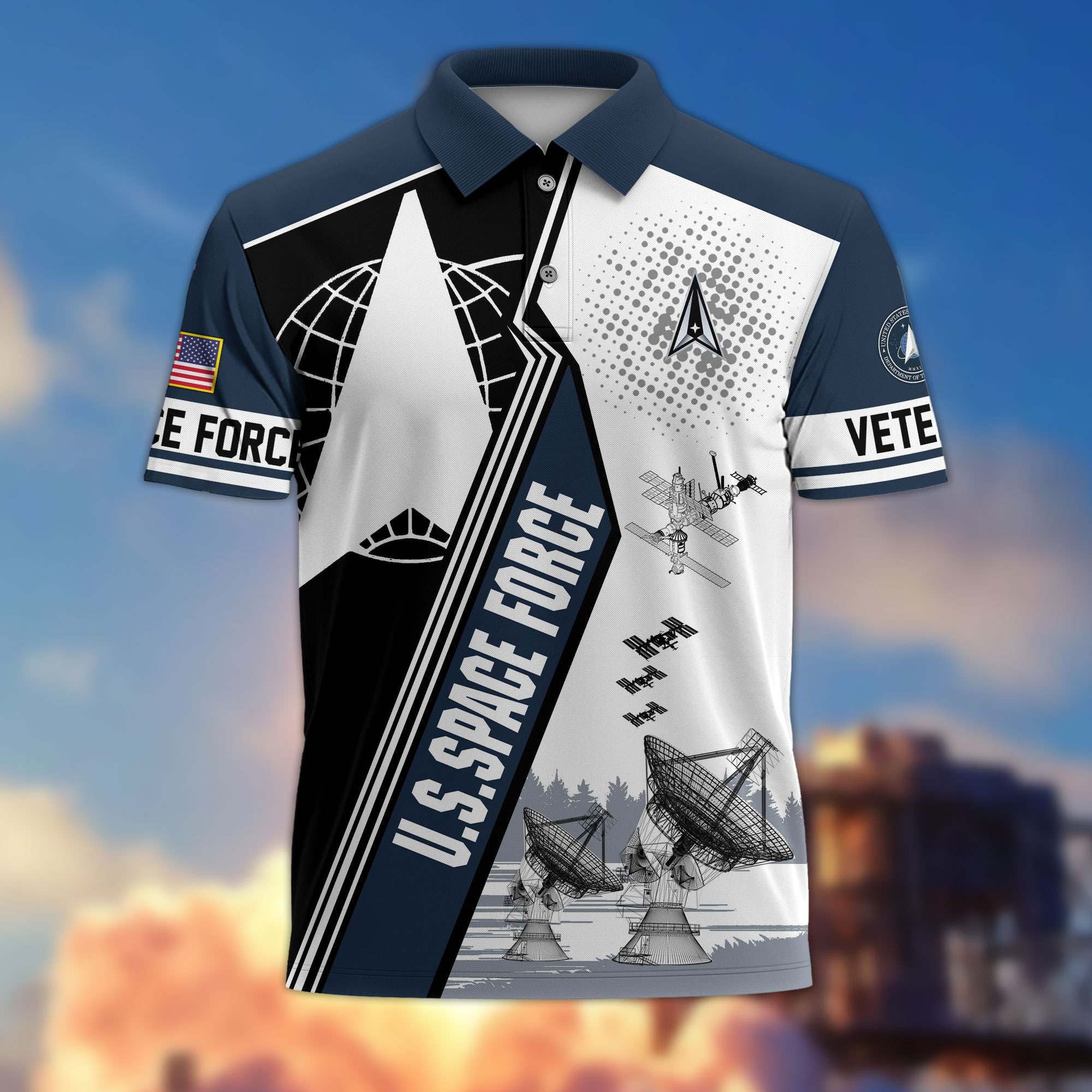 Premium US Veterans Polo Shirt, Gifts For US Veterans, Gifts On Father's Day, Armed Forces Day, Independence Day, Veterans Day.