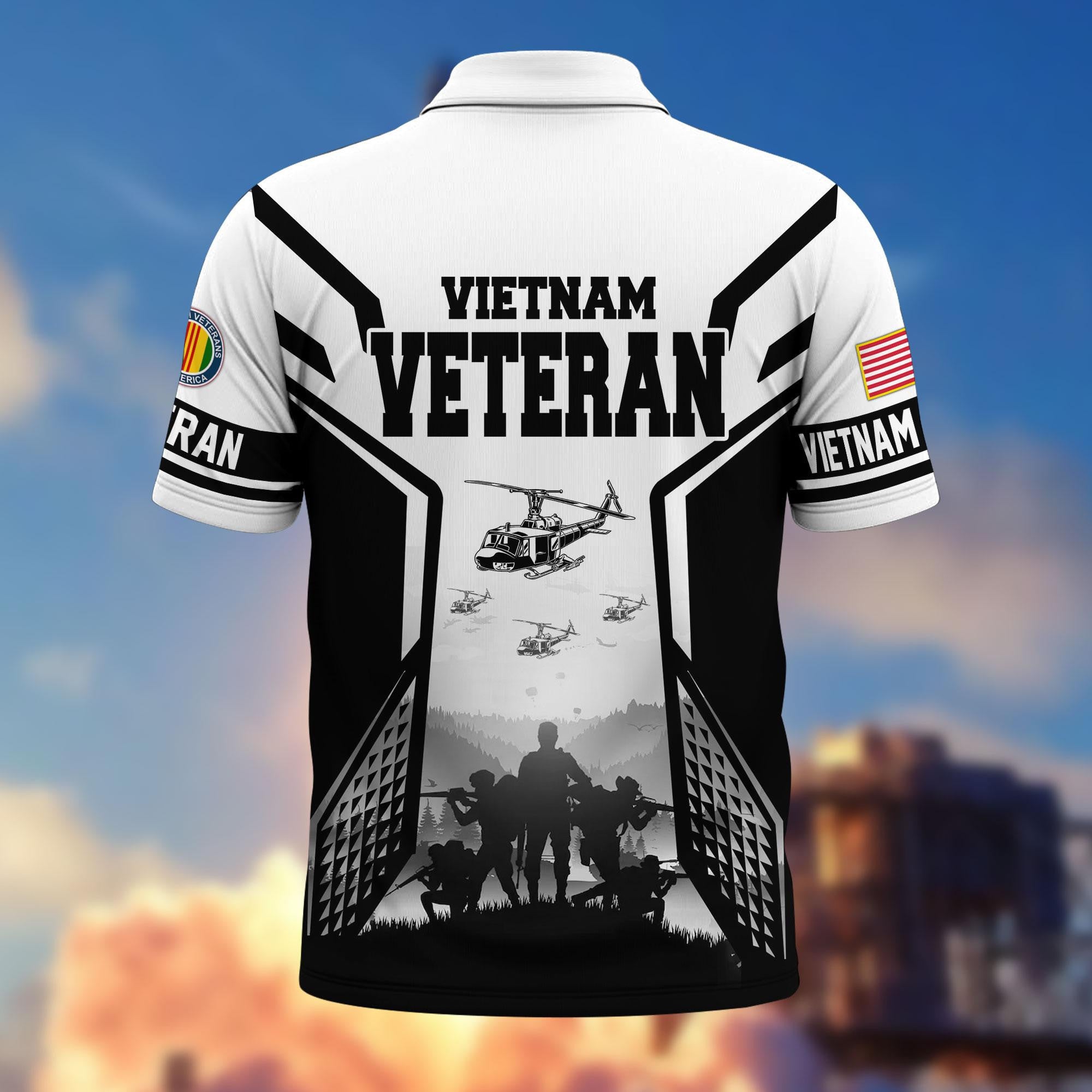 Premium US Veterans Polo Shirt, Gifts For US Veterans, Gifts On Father's Day, Armed Forces Day, Independence Day, Veterans Day.