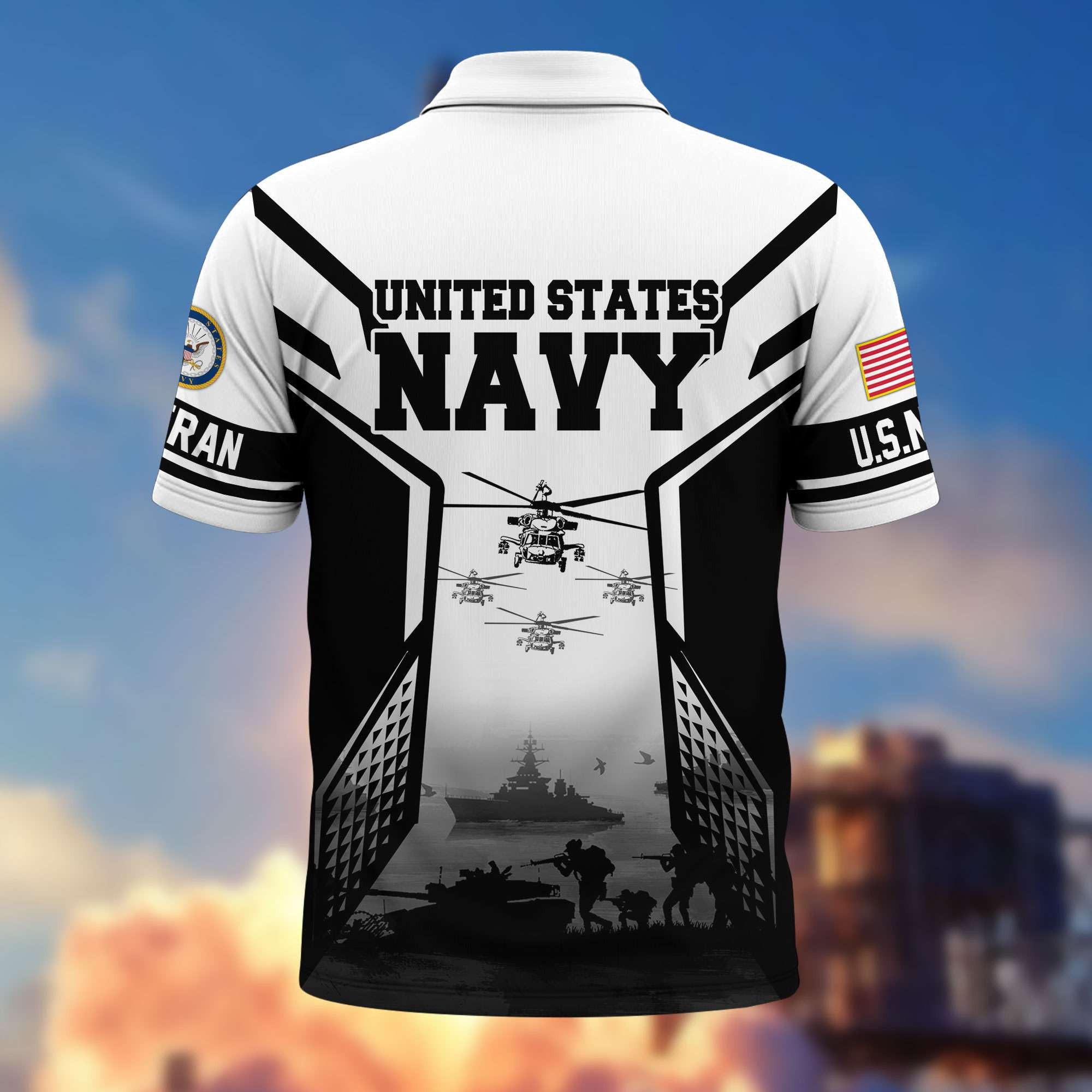 Premium US Veterans Polo Shirt, Gifts For US Veterans, Gifts On Father's Day, Armed Forces Day, Independence Day, Veterans Day.