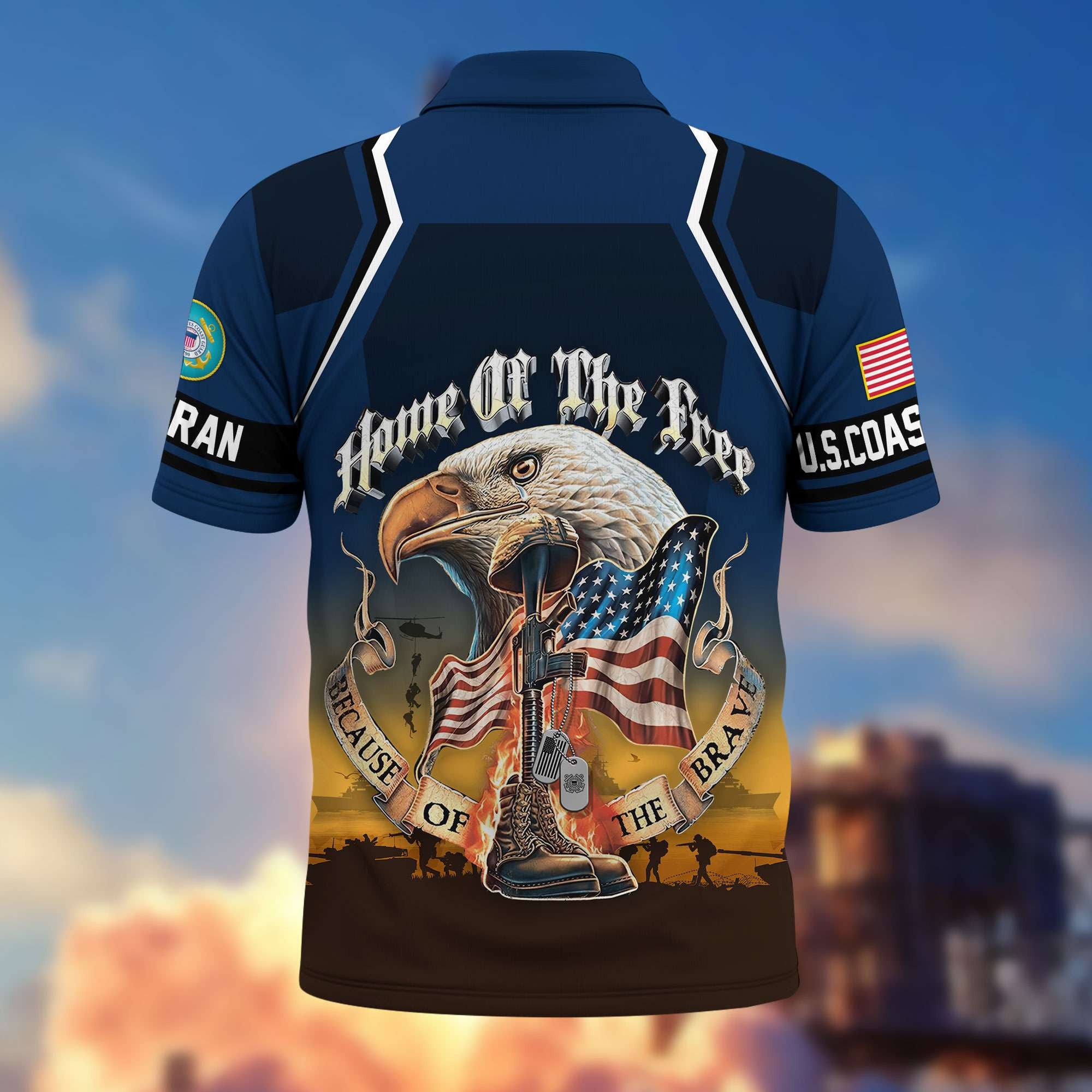 Premium US Veterans Polo Shirt, Gifts For US Veterans, Gifts On Memorial Day, Father's Day, Armed Forces Day, Veterans Day.