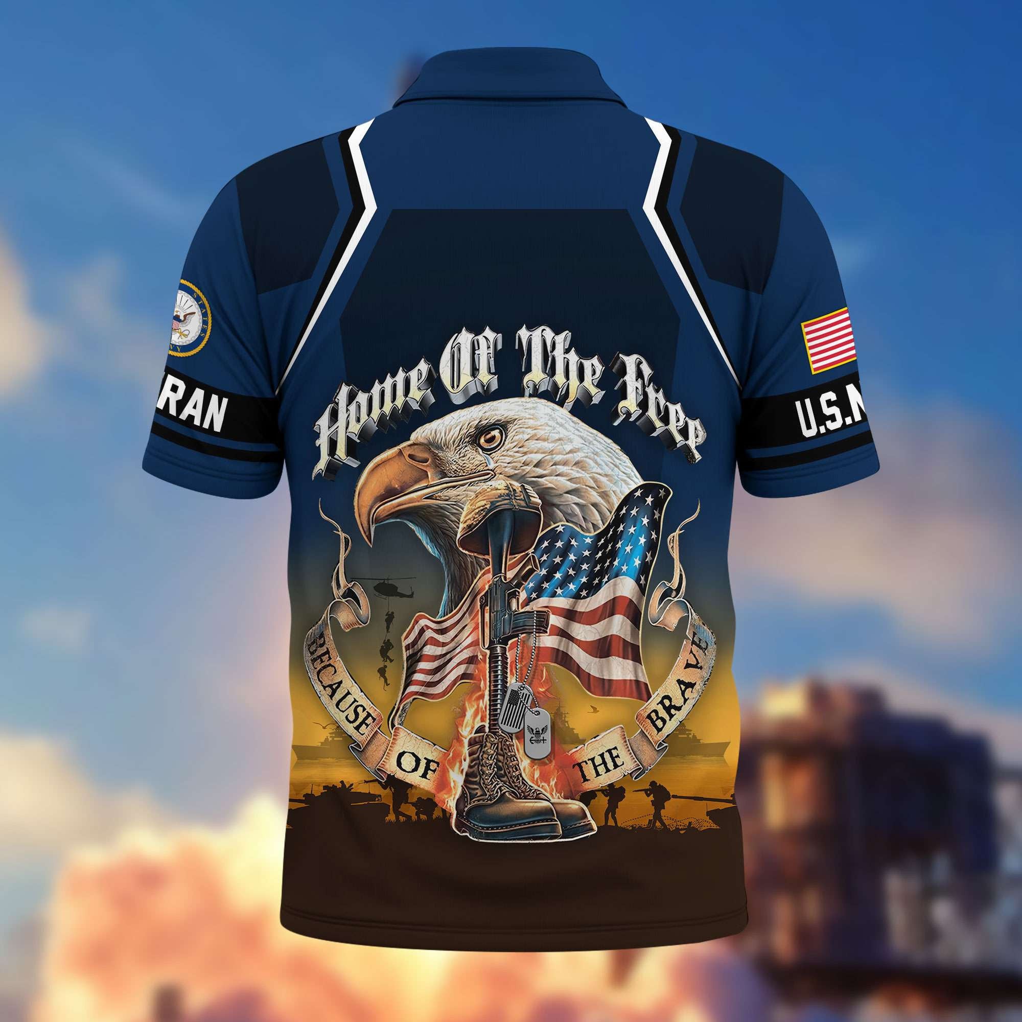 Premium US Veterans Polo Shirt, Gifts For US Veterans, Gifts On Memorial Day, Father's Day, Armed Forces Day, Veterans Day.