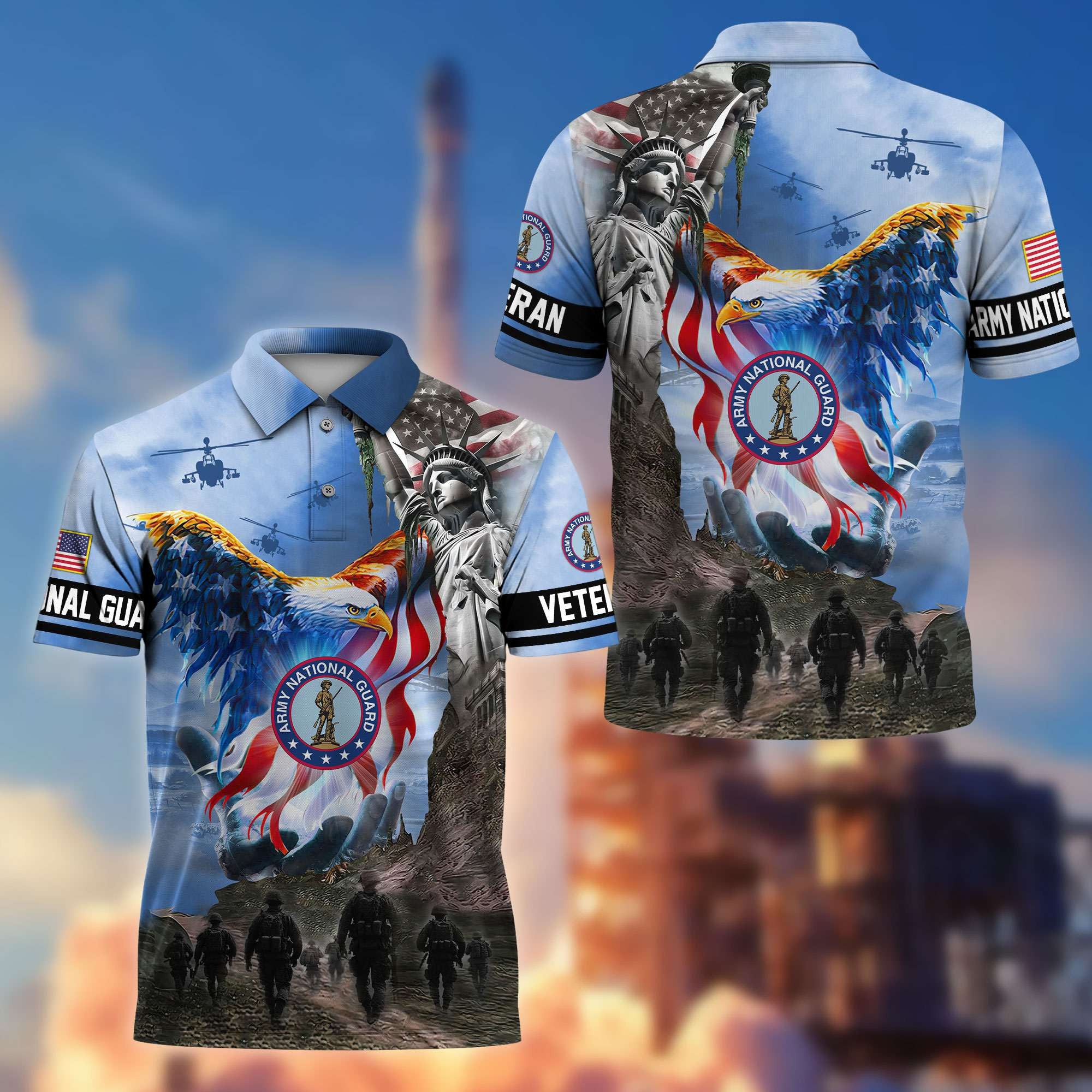 Premium US Veterans Polo Shirt, Gifts For US Veterans, Gifts On Memorial Day, Father's Day, Armed Forces Day, Veterans Day.