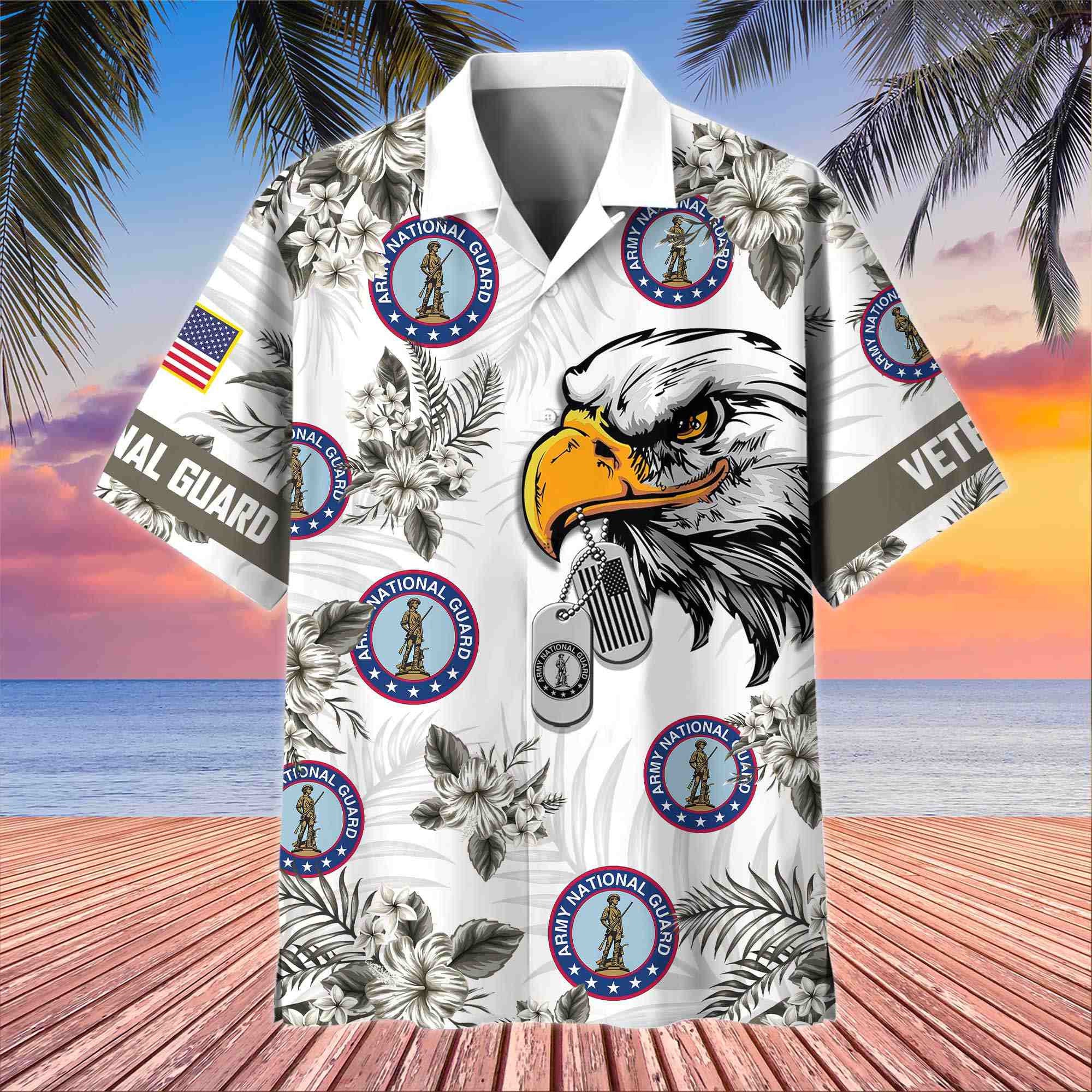 Premium US Veterans Hawaiian Shirt, Gifts For US Veterans, Gifts On Memorial Day, Father's Day, Armed Forces Day, Veterans Day.