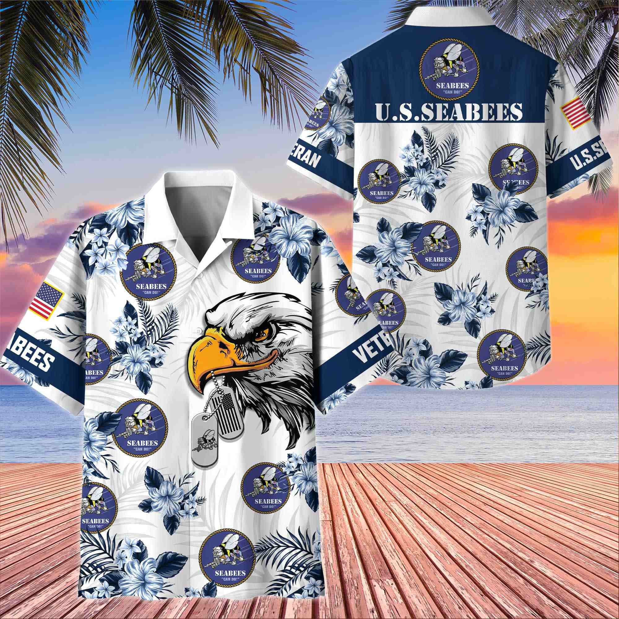Premium US Veterans Hawaiian Shirt, Gifts For US Veterans, Gifts On Memorial Day, Father's Day, Armed Forces Day, Veterans Day.