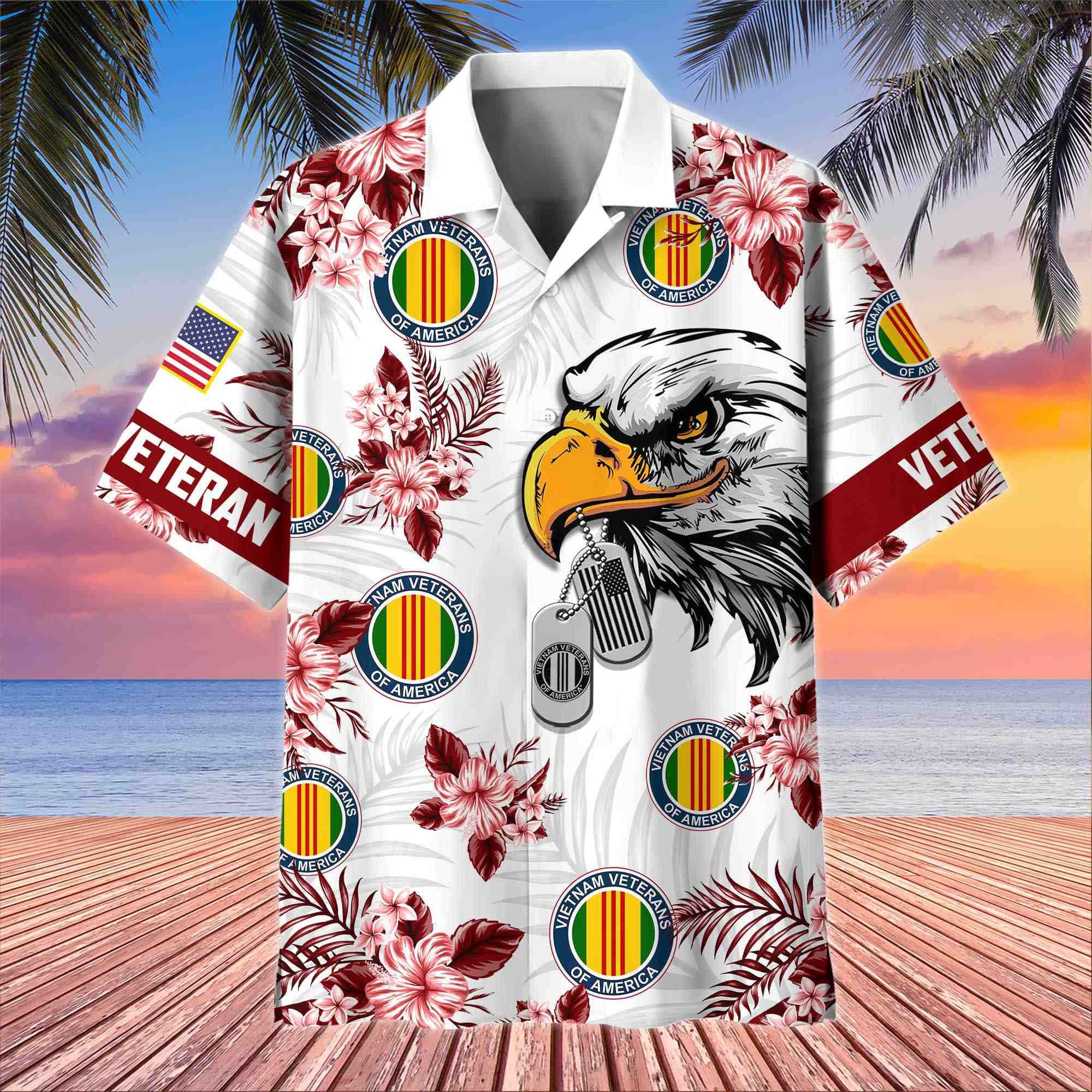 Premium US Veterans Hawaiian Shirt, Gifts For US Veterans, Gifts On Memorial Day, Father's Day, Armed Forces Day, Veterans Day.