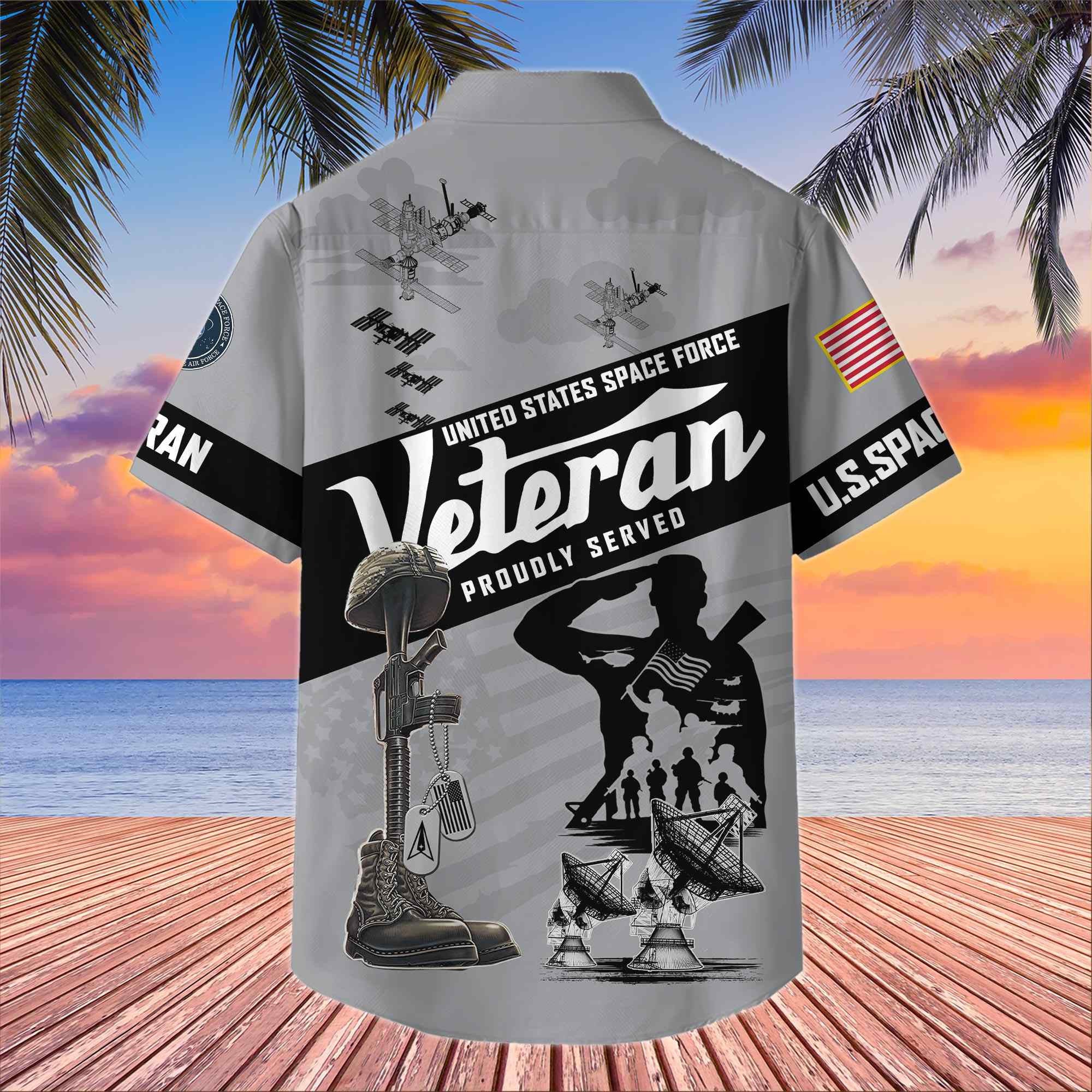 Premium US Veterans Hawaiian Shirt, Gifts For US Veterans, Gifts On Memorial Day, Father's Day, Armed Forces Day, Veterans Day.
