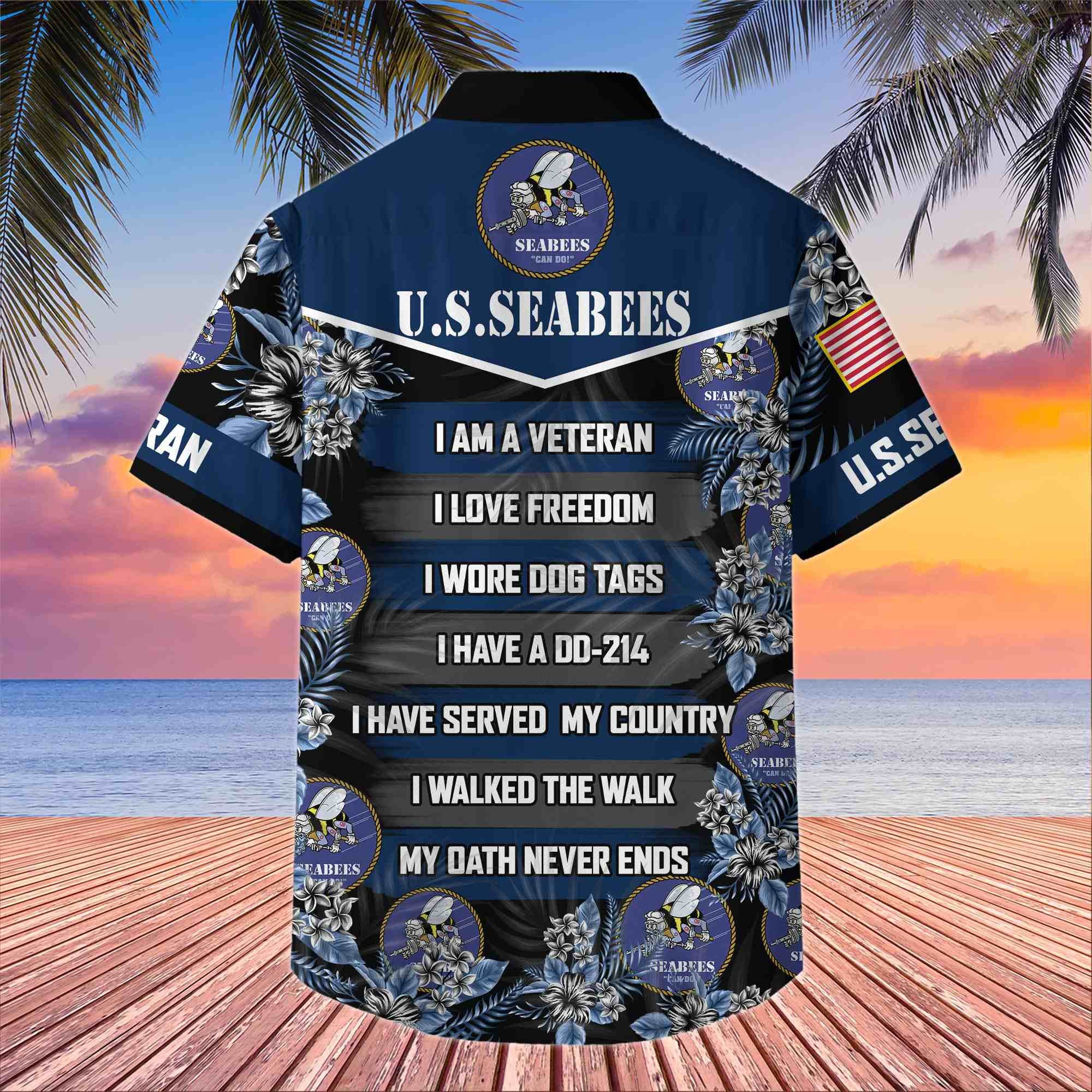 Premium US Veterans Hawaiian Shirt, Gifts For US Veterans, Gifts On Memorial Day, Father's Day, Armed Forces Day, Veterans Day.