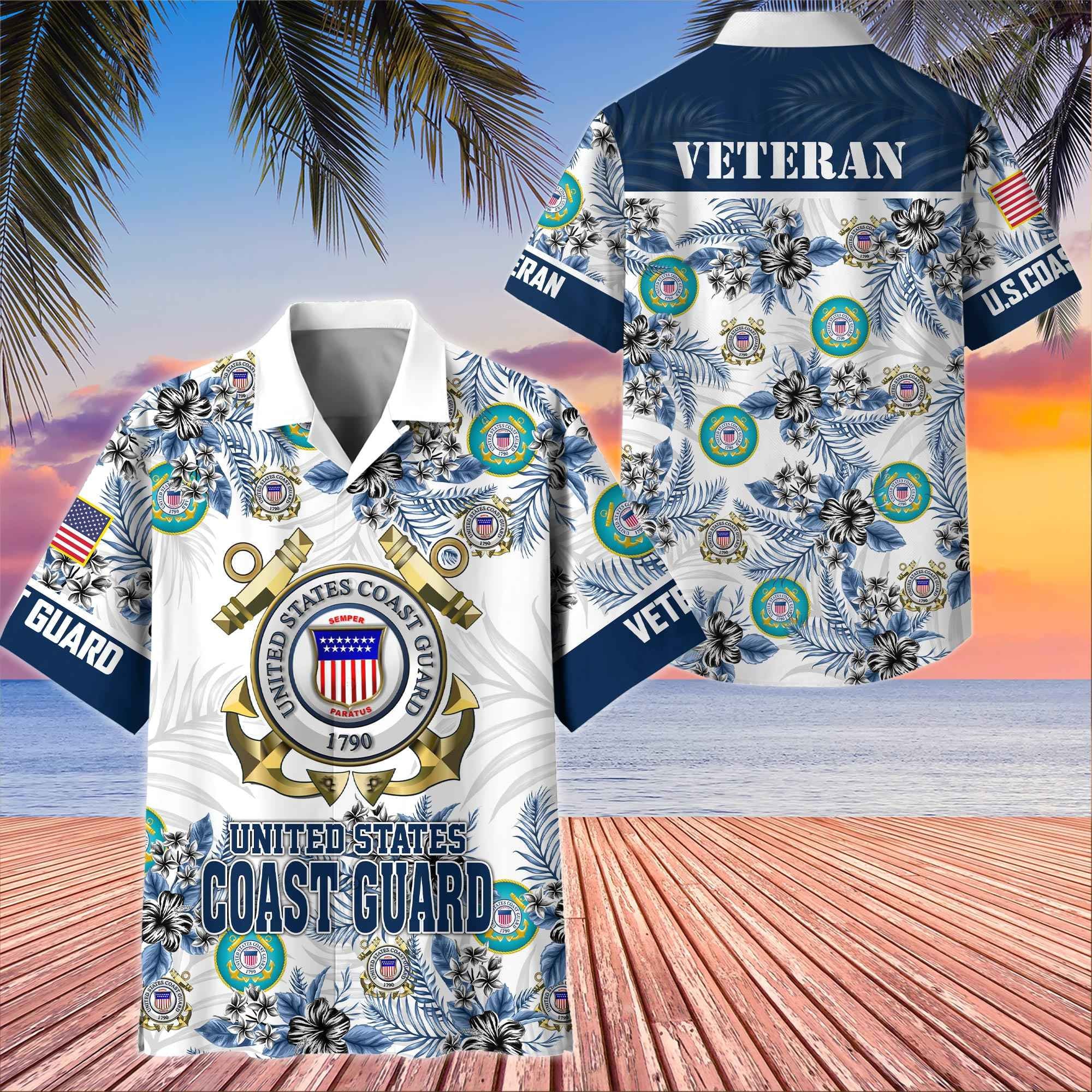 Premium US Veterans Hawaiian Shirt, Gifts For US Veterans, Gifts On Memorial Day, Father's Day, Armed Forces Day, Veterans Day.
