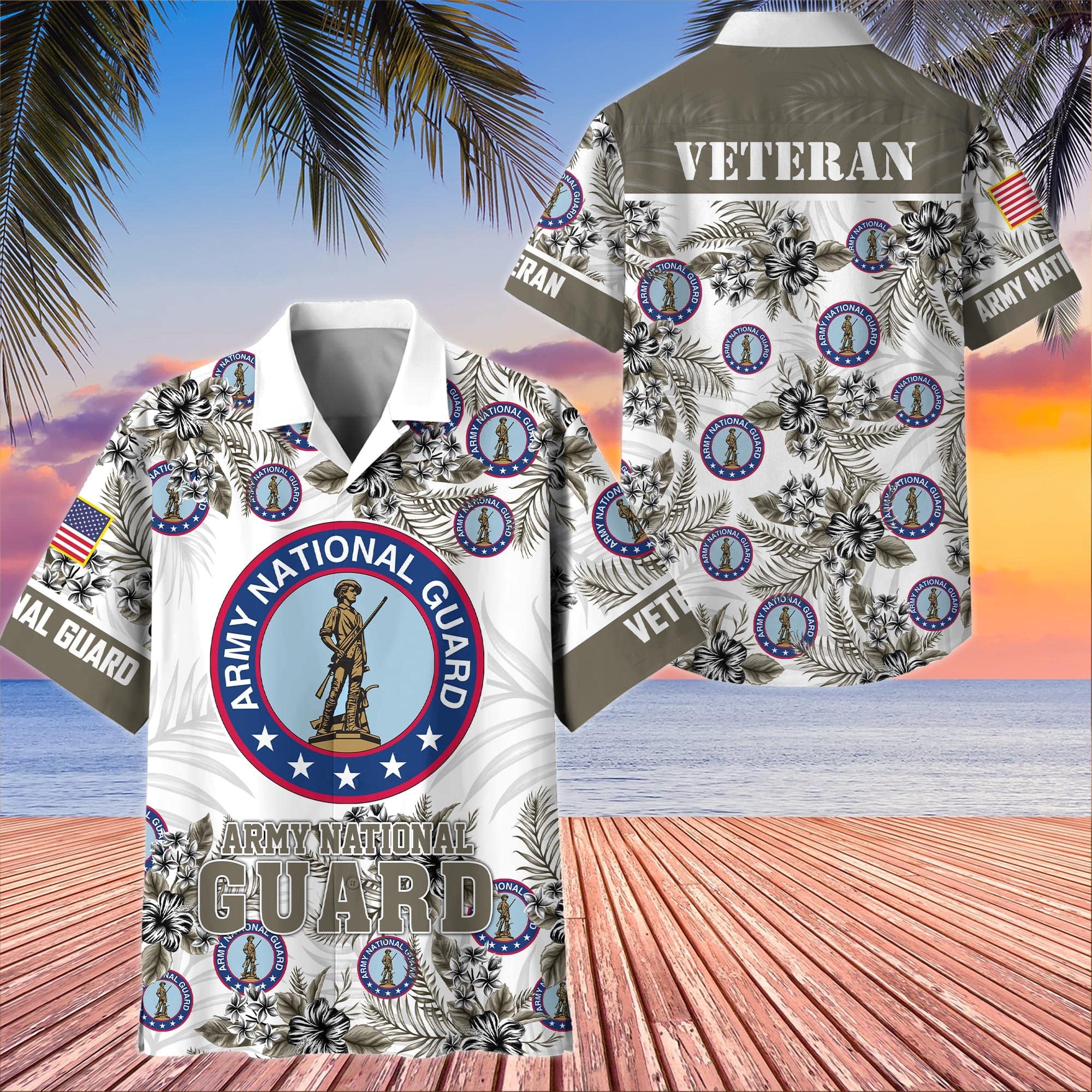 Premium US Veterans Hawaiian Shirt, Gifts For US Veterans, Gifts On Memorial Day, Father's Day, Armed Forces Day, Veterans Day.