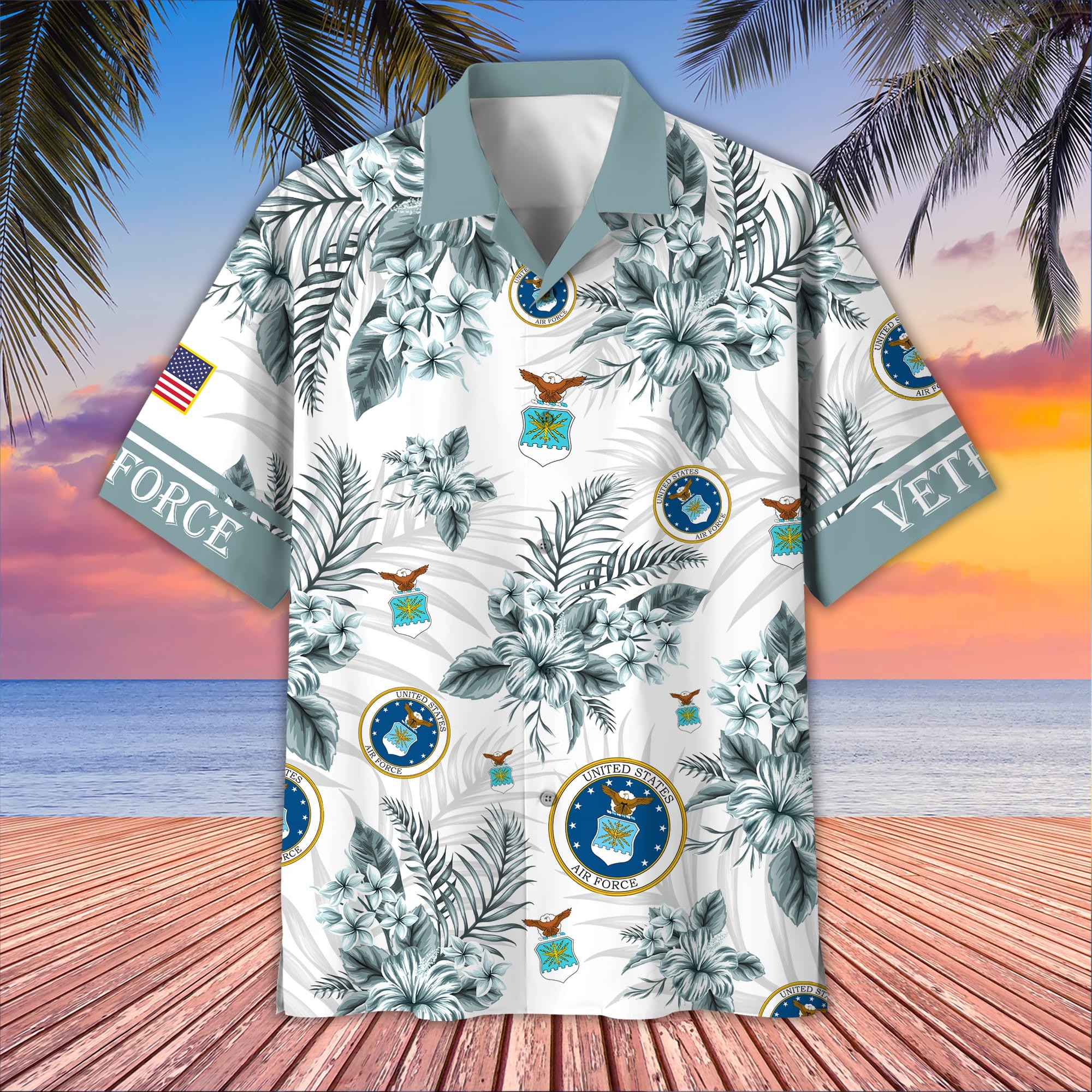 Premium US Veterans Hawaiian Shirt, Gifts For US Veterans, Gifts On Memorial Day, Father's Day, Armed Forces Day, Veterans Day.
