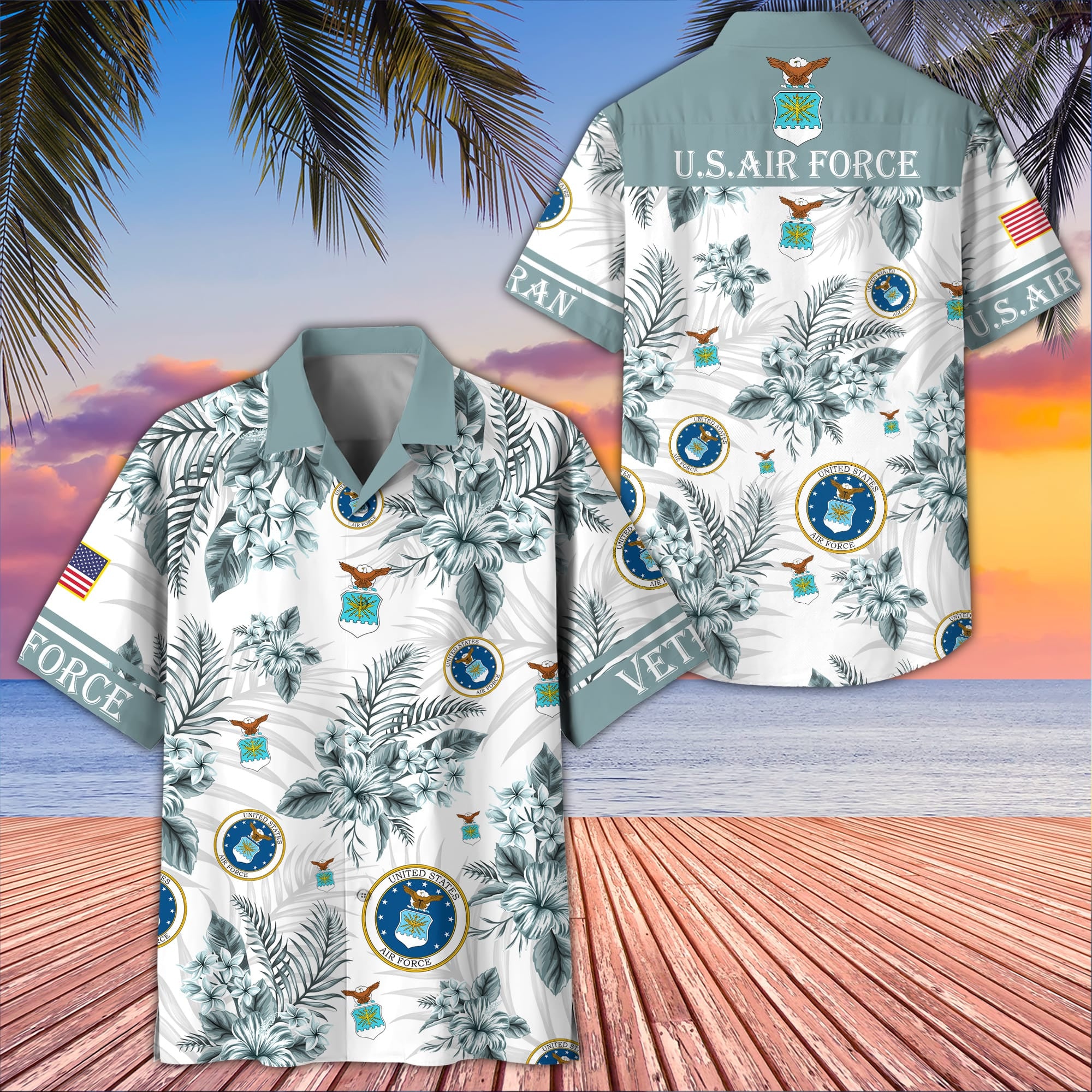 Premium US Veterans Hawaiian Shirt, Gifts For US Veterans, Gifts On Memorial Day, Father's Day, Armed Forces Day, Veterans Day.