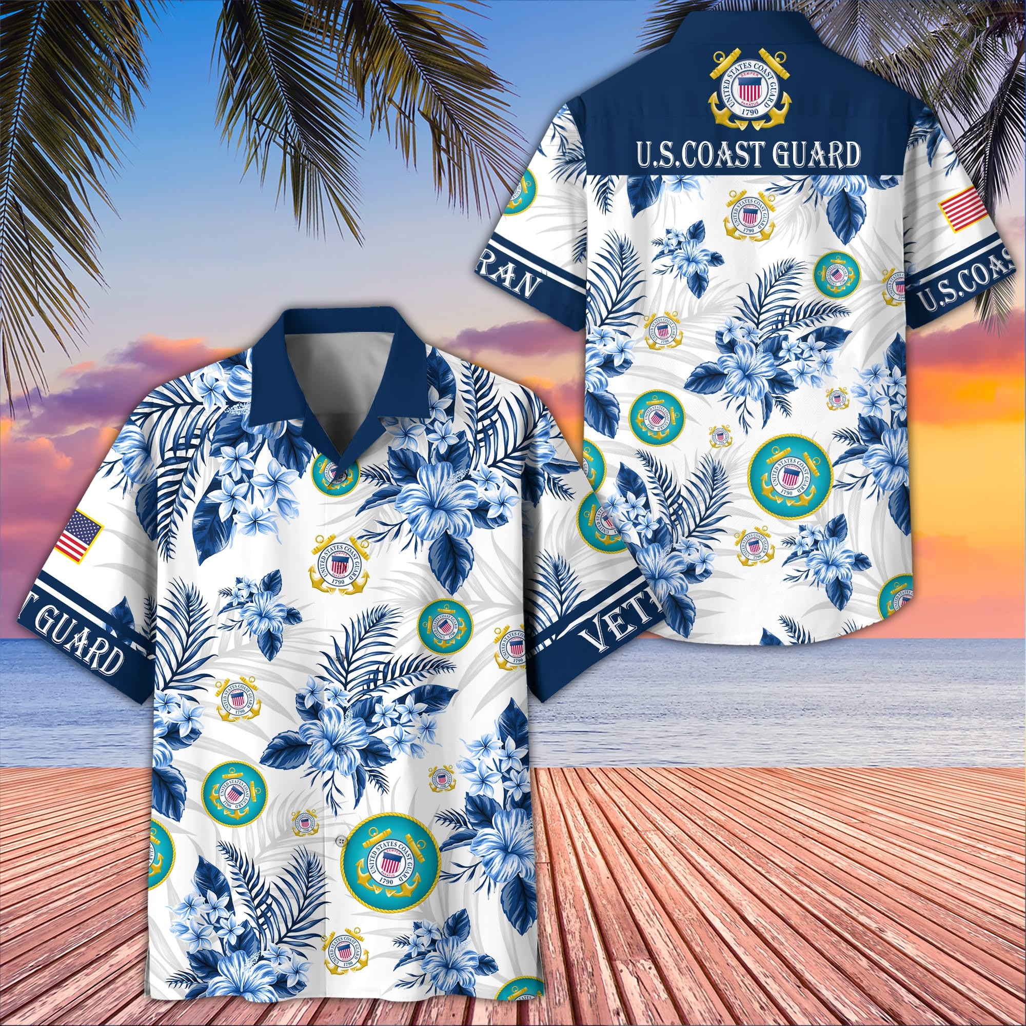 Premium US Veterans Hawaiian Shirt, Gifts For US Veterans, Gifts On Memorial Day, Father's Day, Armed Forces Day, Veterans Day.