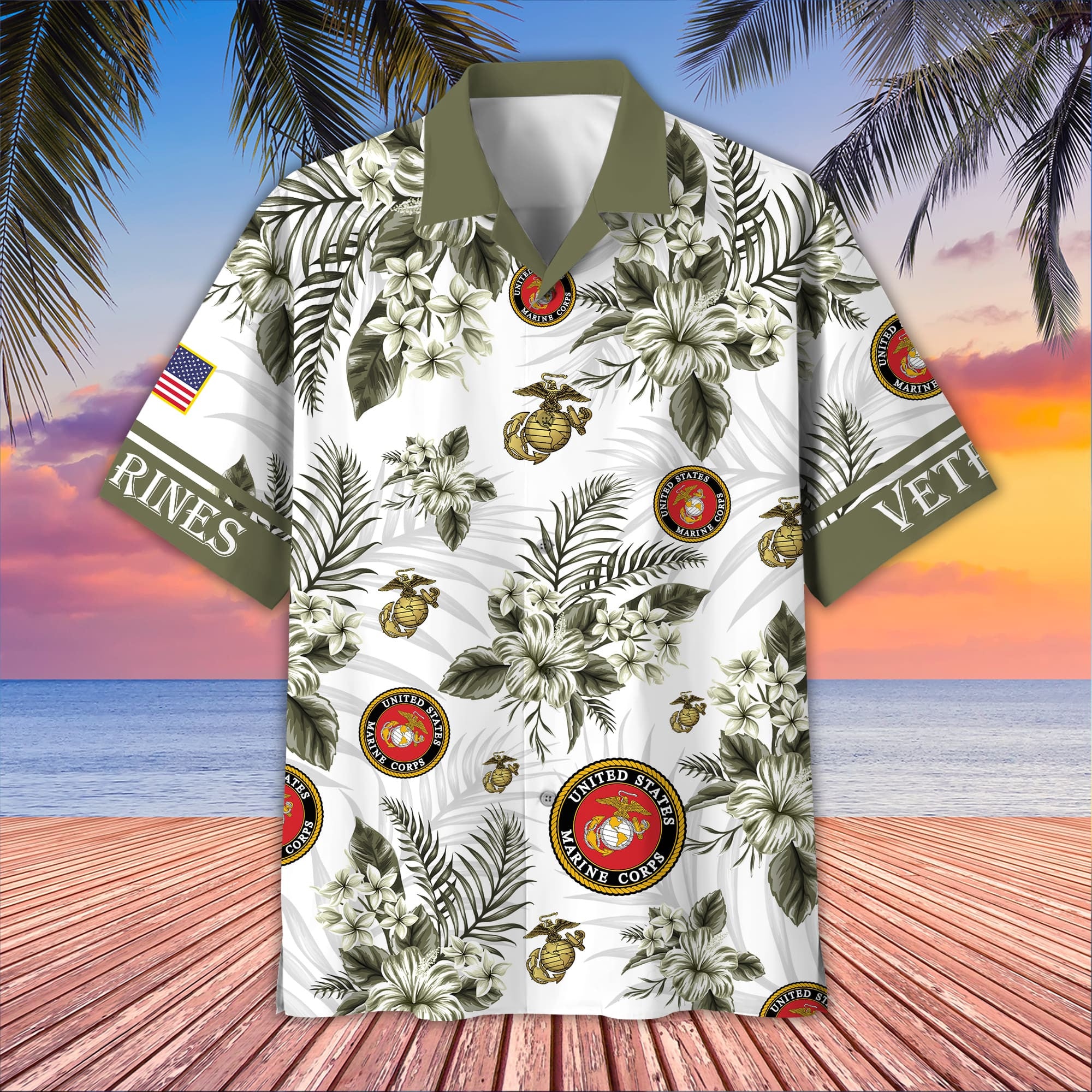 Premium US Veterans Hawaiian Shirt, Gifts For US Veterans, Gifts On Memorial Day, Father's Day, Armed Forces Day, Veterans Day.