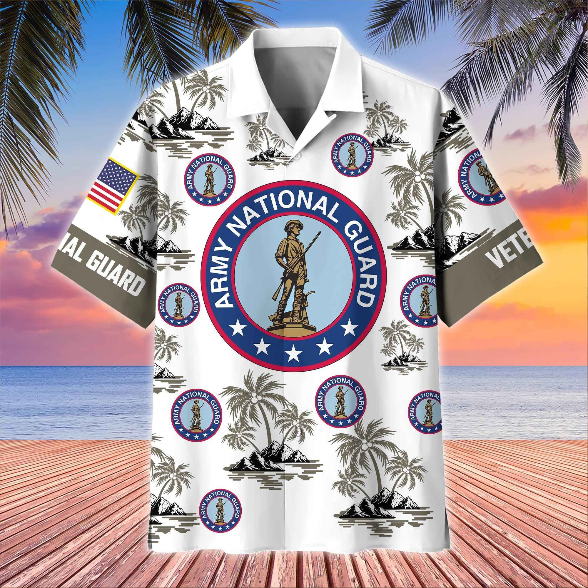 Premium US Veterans Hawaiian Shirt, Gifts For US Veterans, Gifts On Father's Day, Armed Forces Day, Veterans Day.