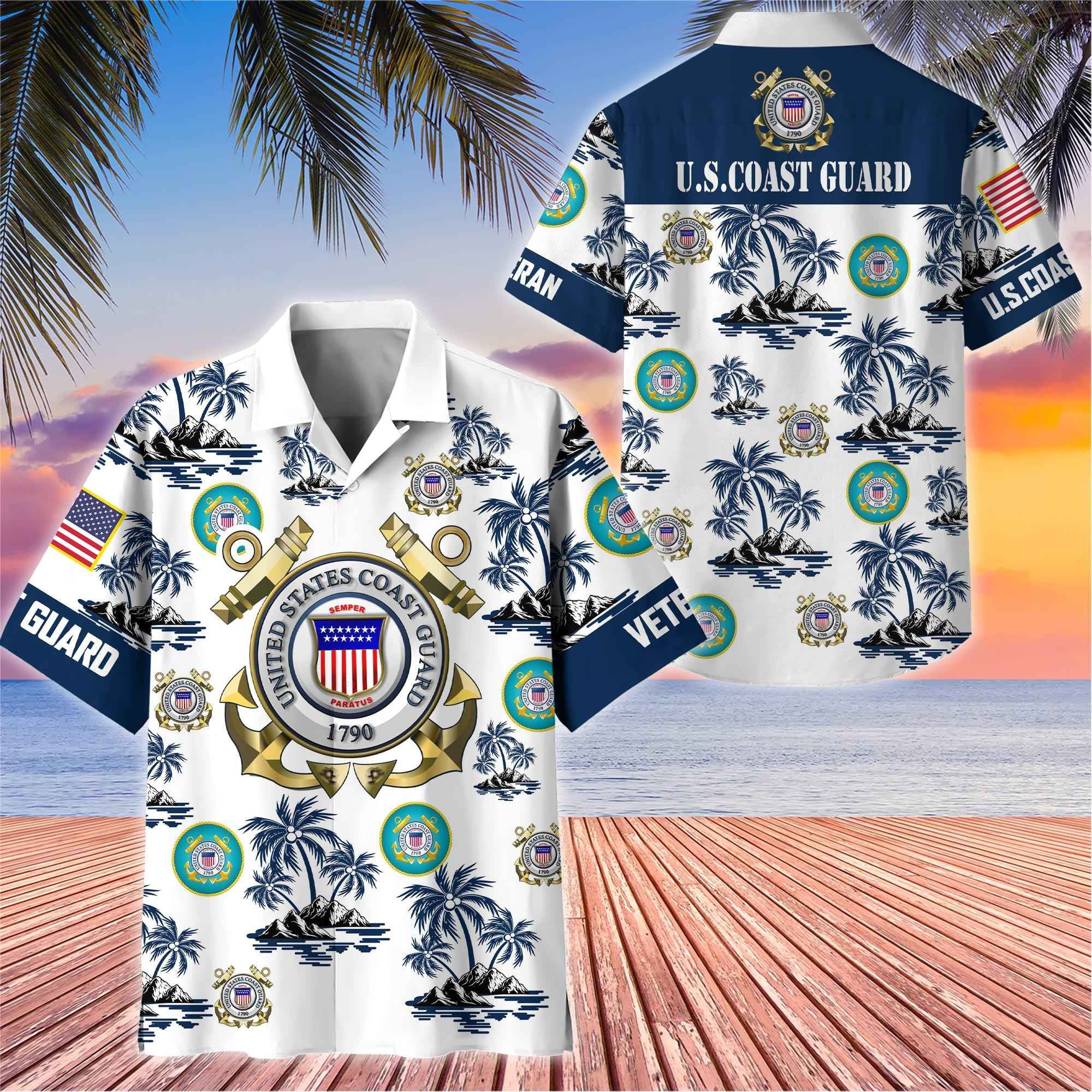 Premium US Veterans Hawaiian Shirt, Gifts For US Veterans, Gifts On Father's Day, Armed Forces Day, Veterans Day.