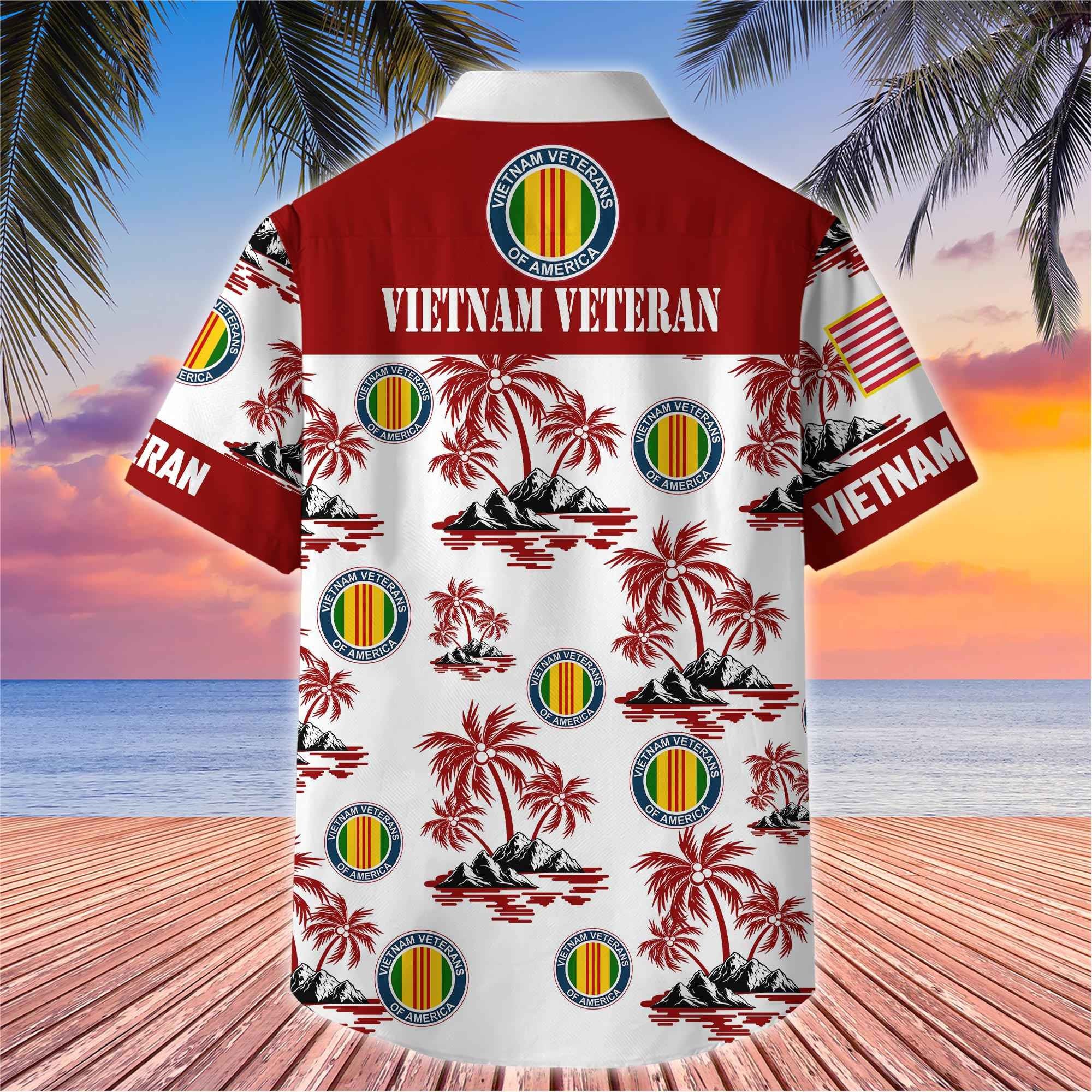 Premium US Veterans Hawaiian Shirt, Gifts For US Veterans, Gifts On Father's Day, Armed Forces Day, Veterans Day.