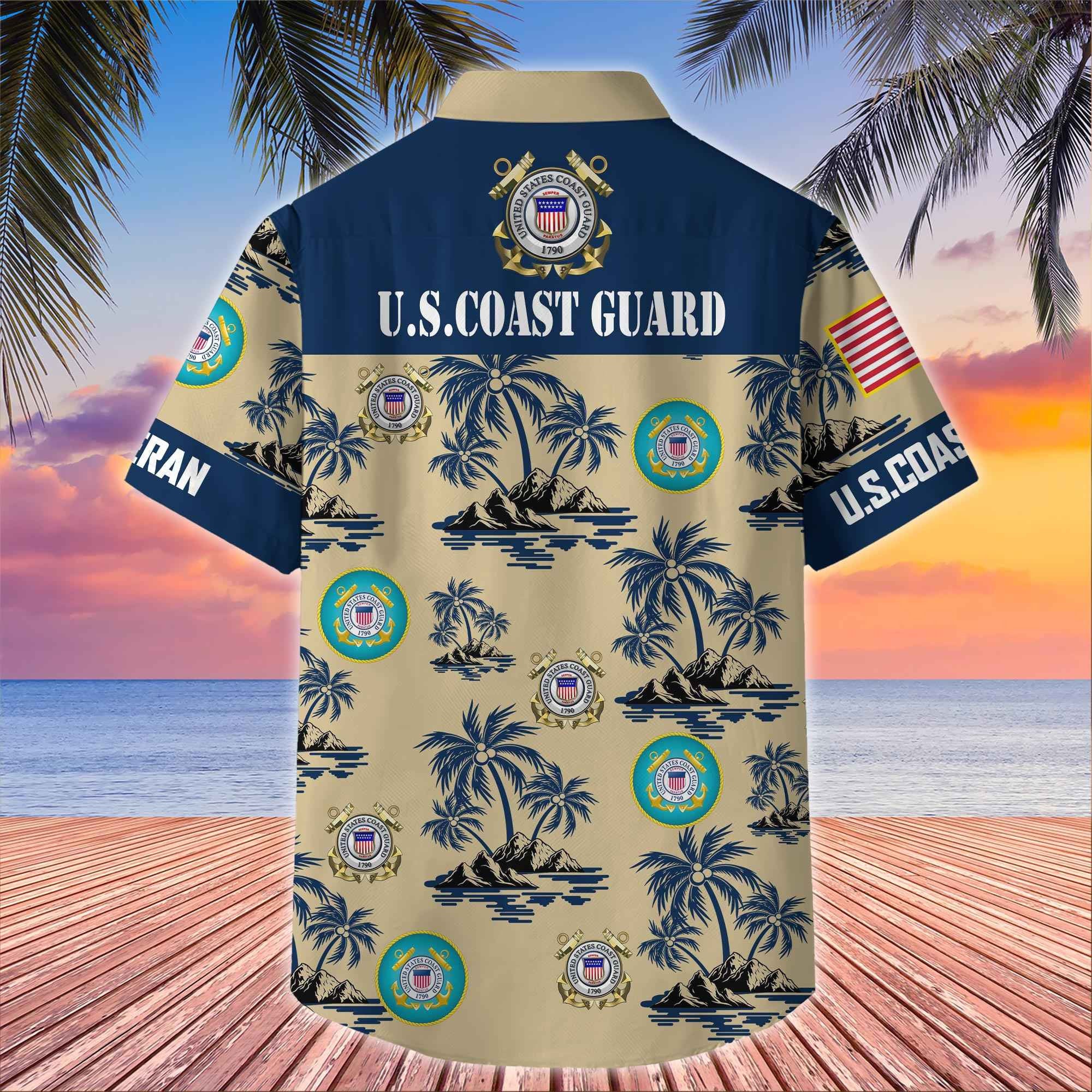 Premium US Veterans Hawaiian Shirt, Gifts For US Veterans, Gifts On Father's Day, Armed Forces Day, Veterans Day.