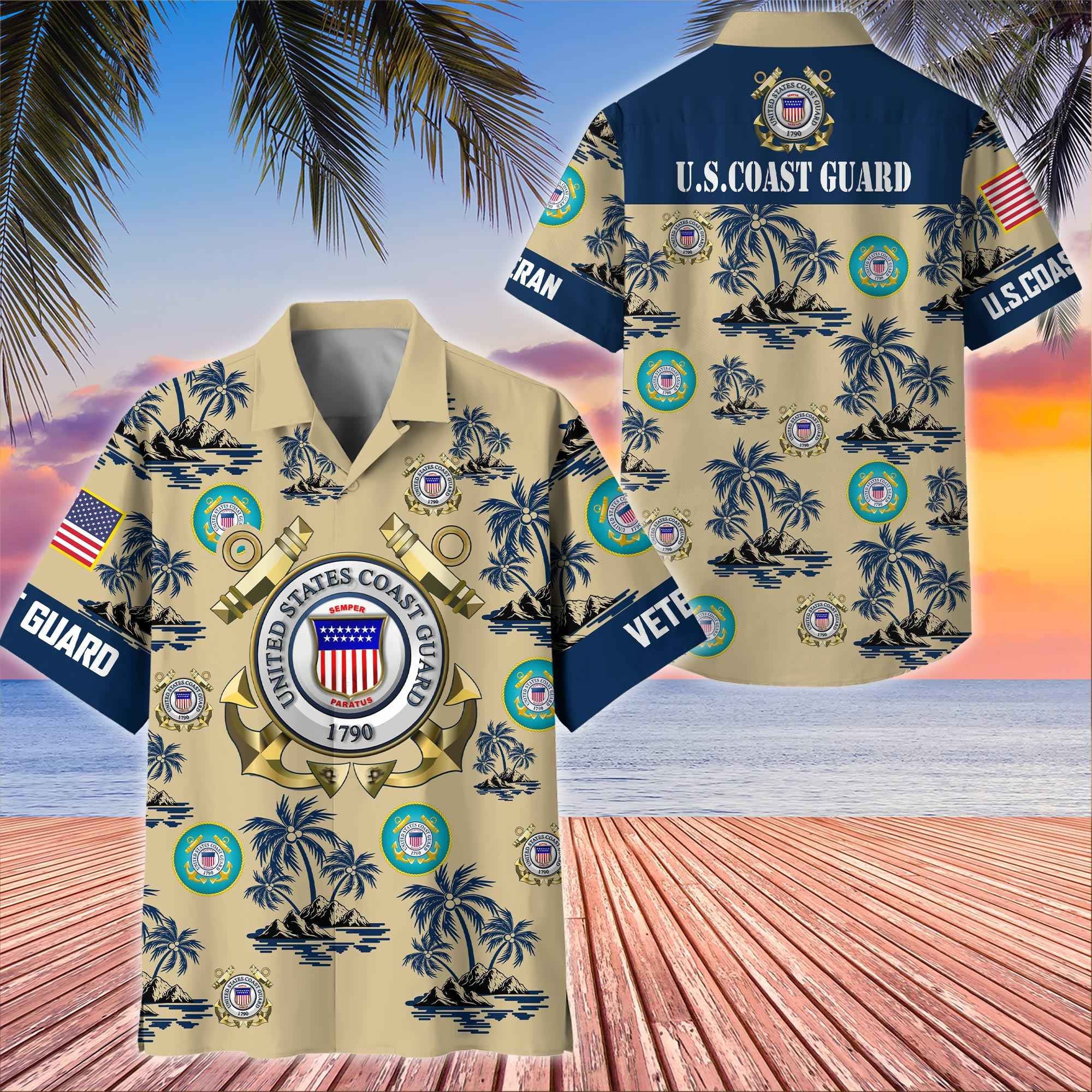 Premium US Veterans Hawaiian Shirt, Gifts For US Veterans, Gifts On Father's Day, Armed Forces Day, Veterans Day.