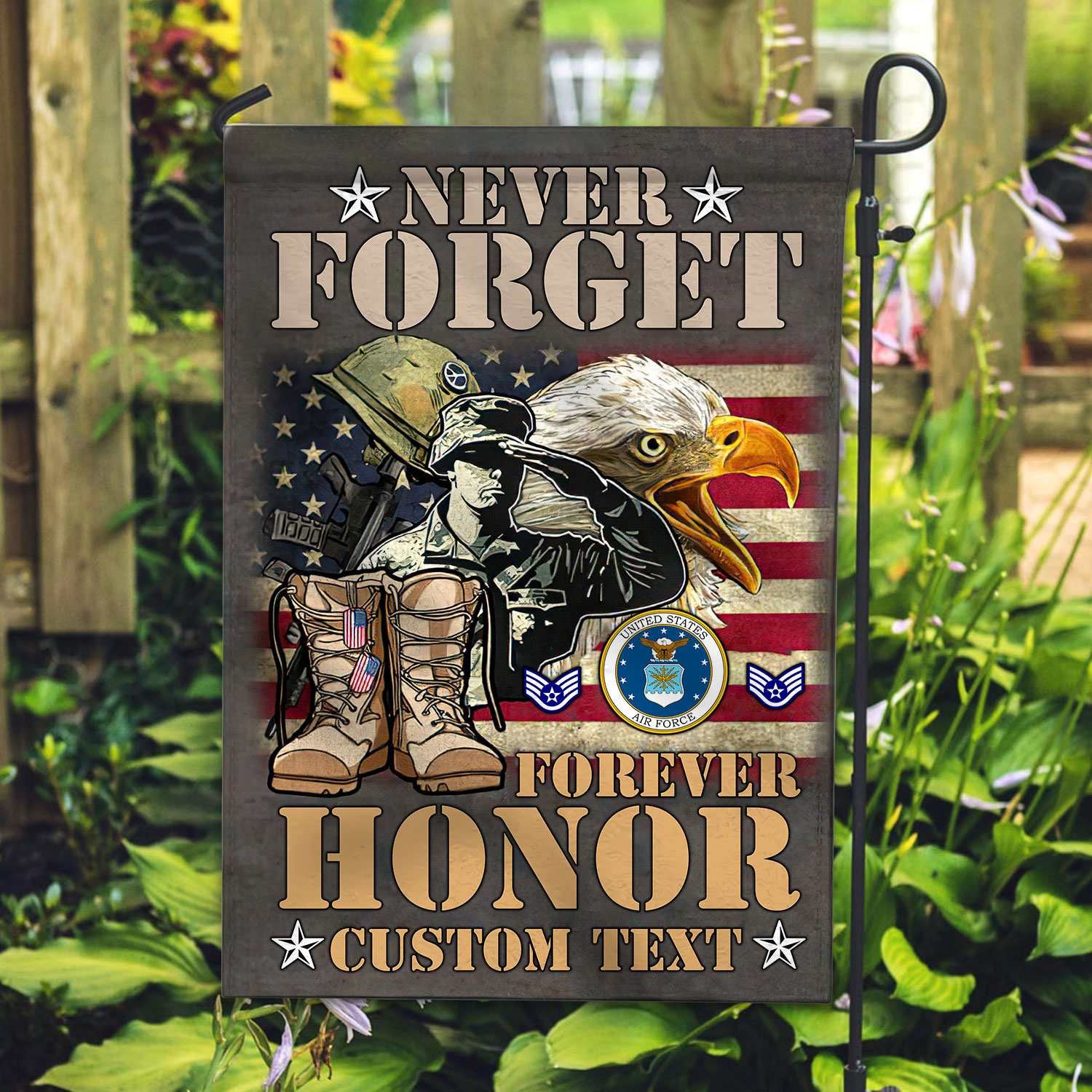 Premium Custom USAF Veteran Flag, Gift For Air Force Veteran, American Flag, Patriotic Flag, Garden Flag, House Flag