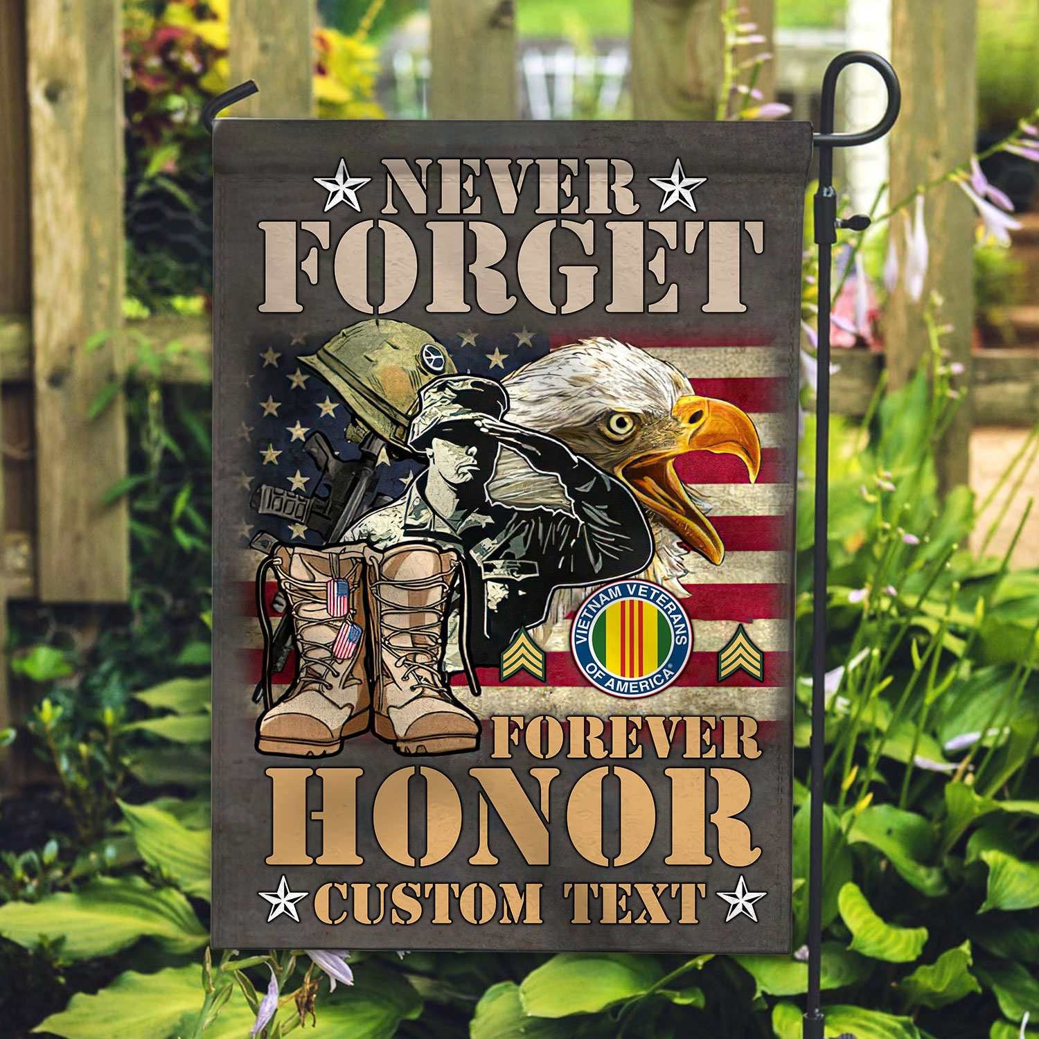 Premium Custom Vietnam Veteran Flag, Gift For Vietnam Veteran, American Flag, Patriotic Flag, Garden Flag, House Flag