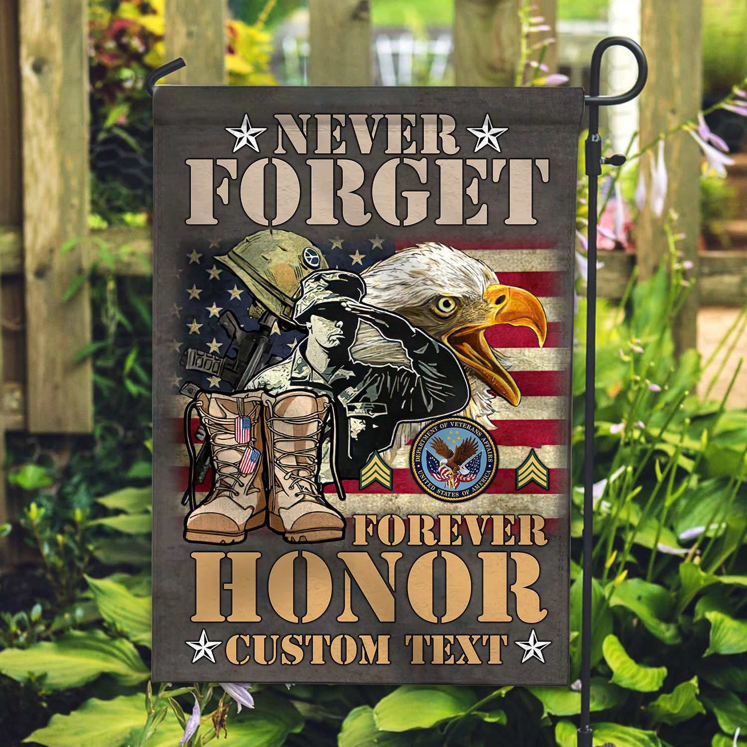 Premium Custom US Veteran Flag, Gift For US Veteran, American Flag, Patriotic Flag, Garden Flag, House Flag