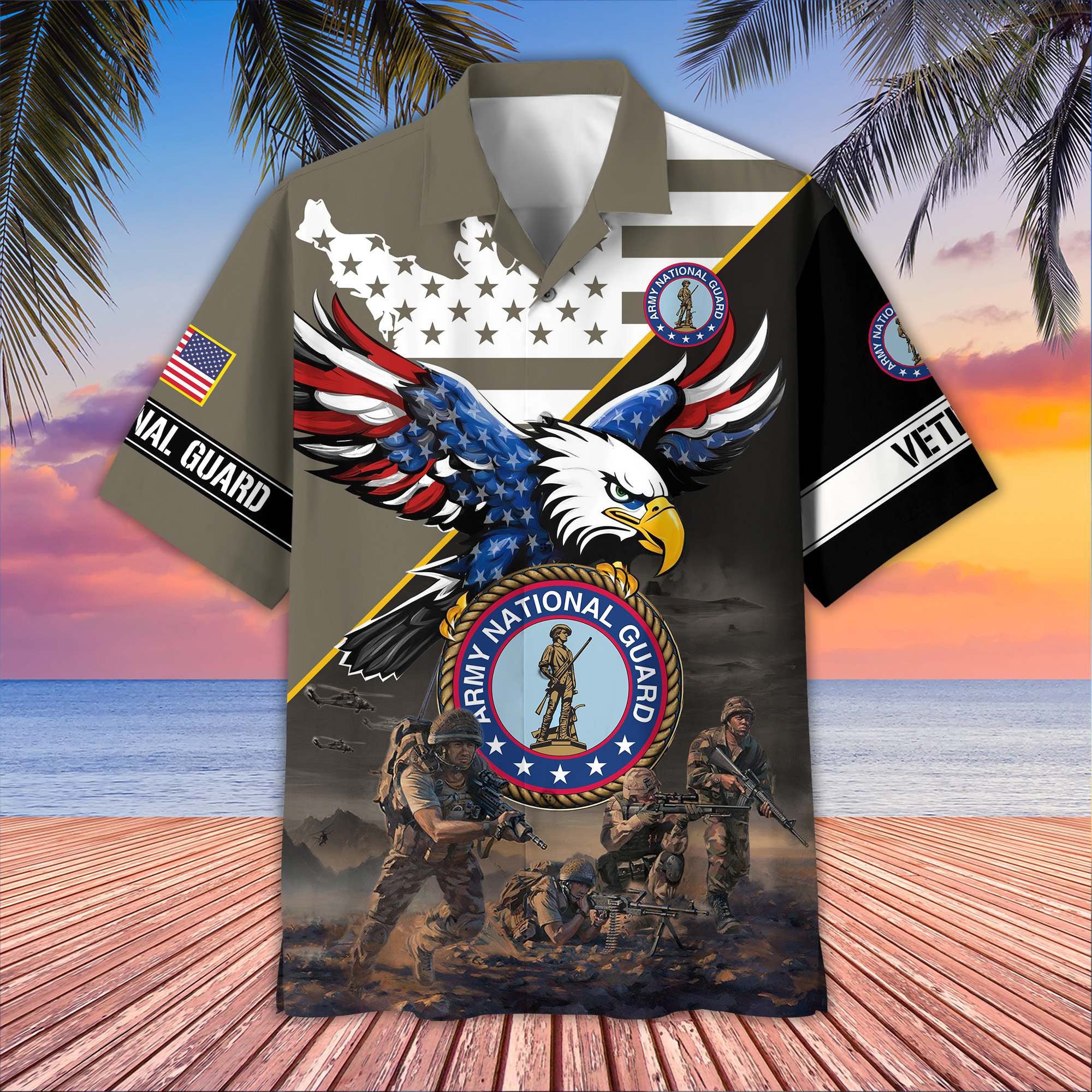Premium US Veterans Hawaiian Shirt, Gifts For US Veterans, Gifts On Father's Day, Armed Forces Day, Veterans Day.