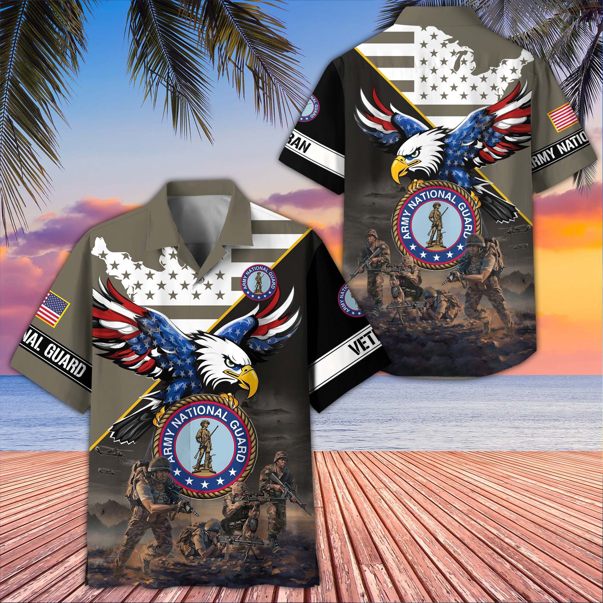 Premium US Veterans Hawaiian Shirt, Gifts For US Veterans, Gifts On Father's Day, Armed Forces Day, Veterans Day.