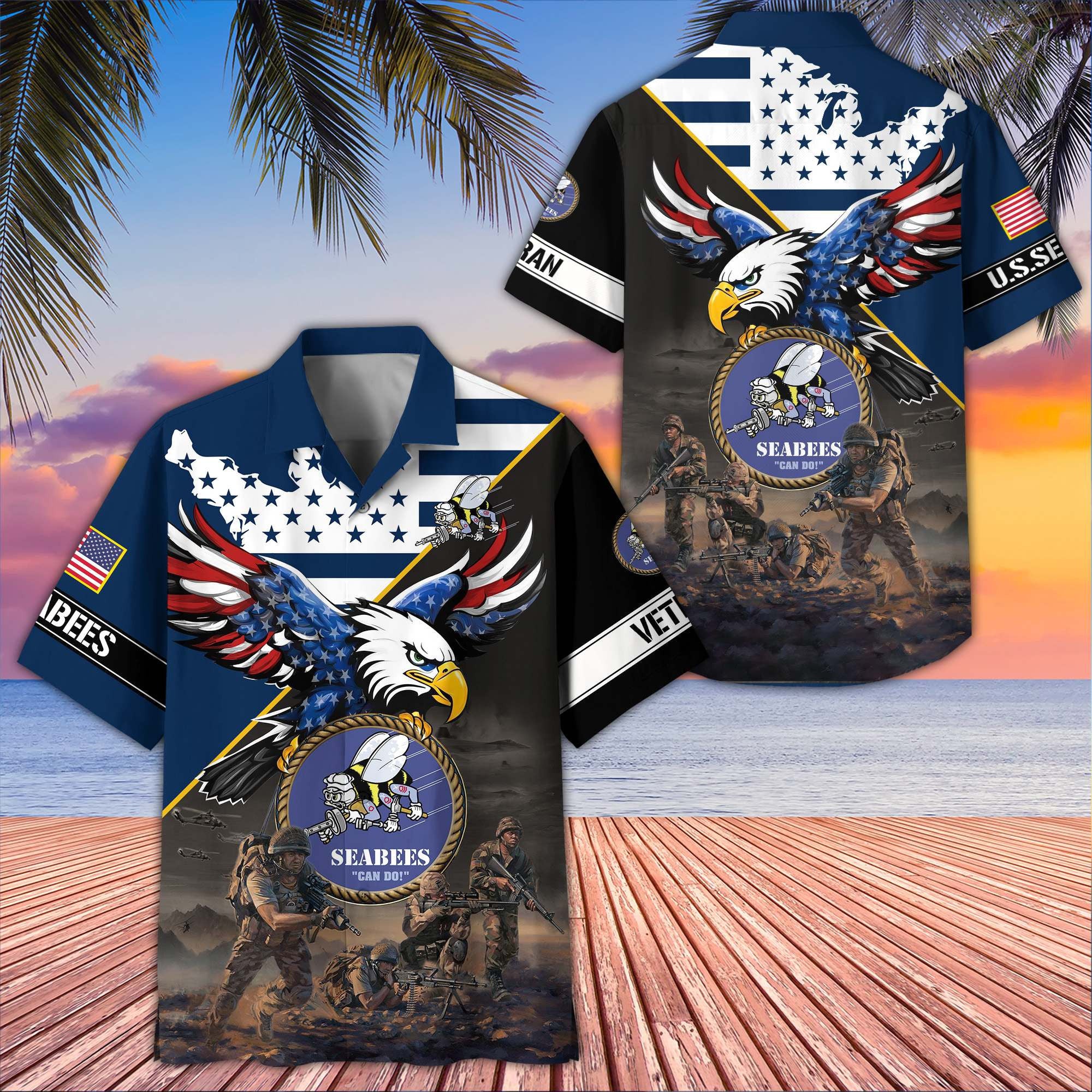 Premium US Veterans Hawaiian Shirt, Gifts For US Veterans, Gifts On Father's Day, Armed Forces Day, Veterans Day.