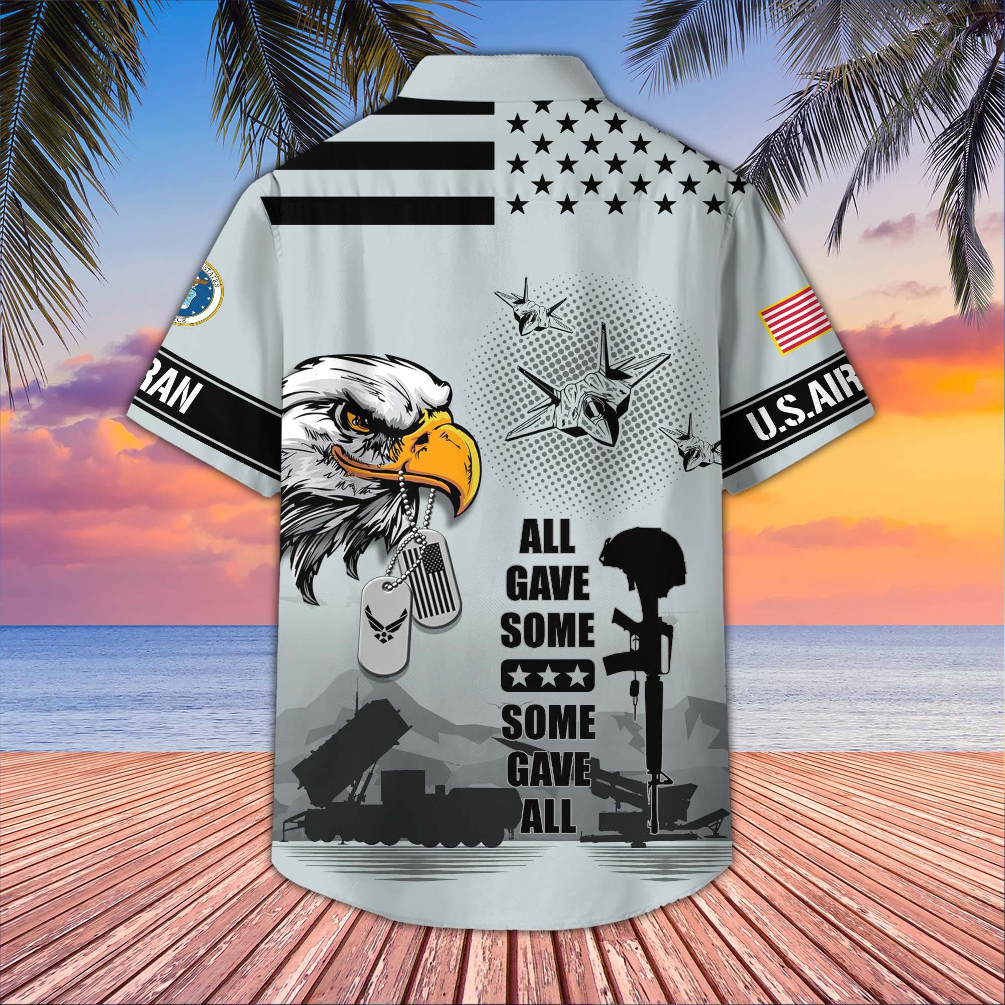 Premium US Veterans Hawaiian Shirt, Gifts For US Veterans, Gifts On Father's Day, Armed Forces Day, Veterans Day.