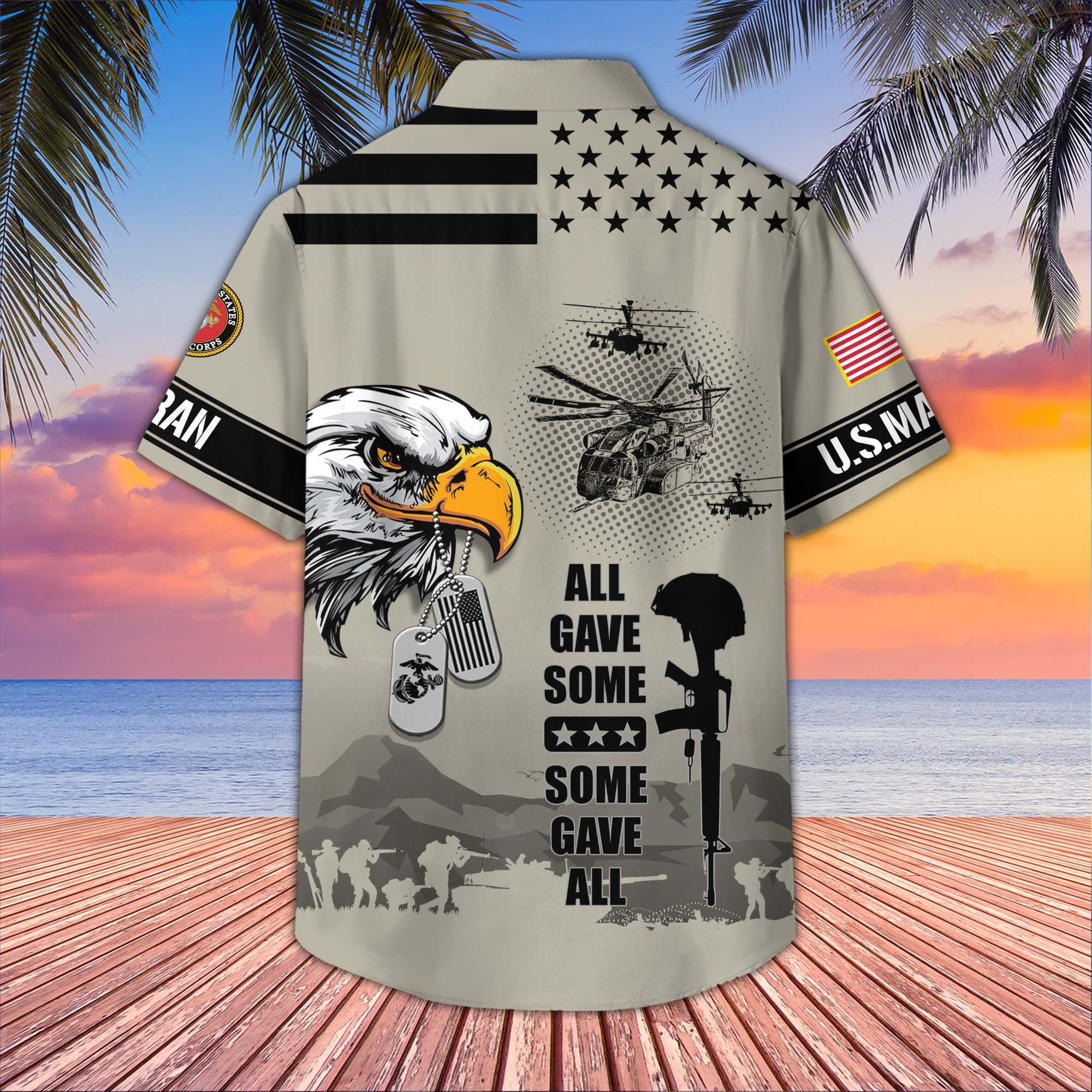 Premium US Veterans Hawaiian Shirt, Gifts For US Veterans, Gifts On Father's Day, Armed Forces Day, Veterans Day.